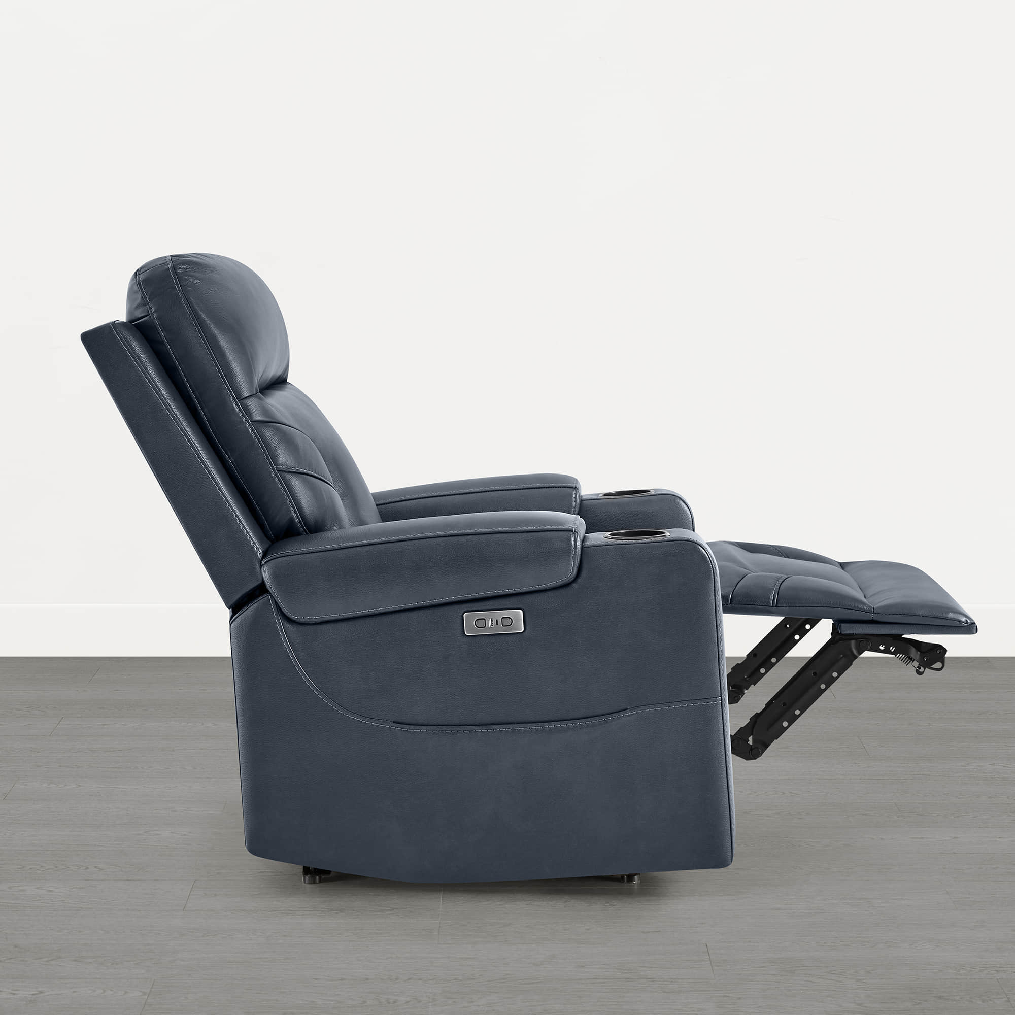 Raven Wall Hugger Genuine Leather Power Recliner with Cup Holders - Image 24