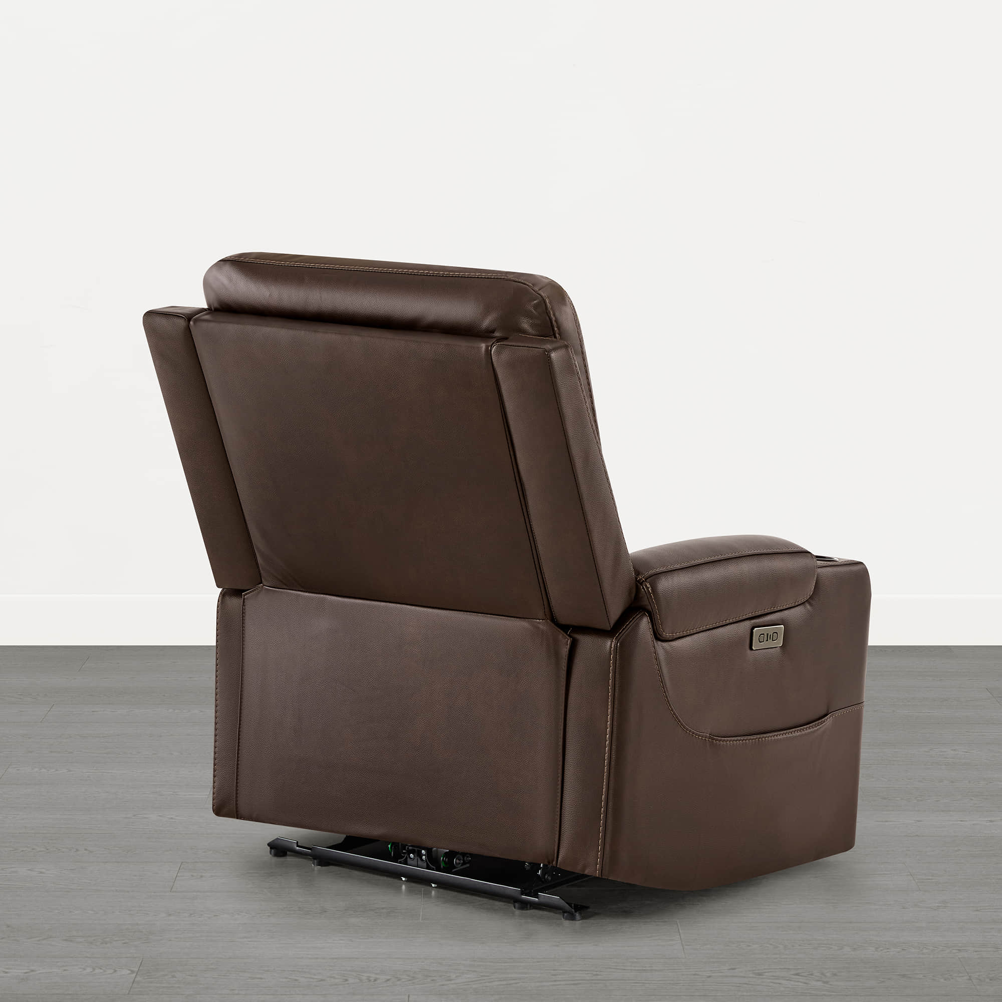 Raven Wall Hugger Genuine Leather Power Recliner with Cup Holders - Image 9