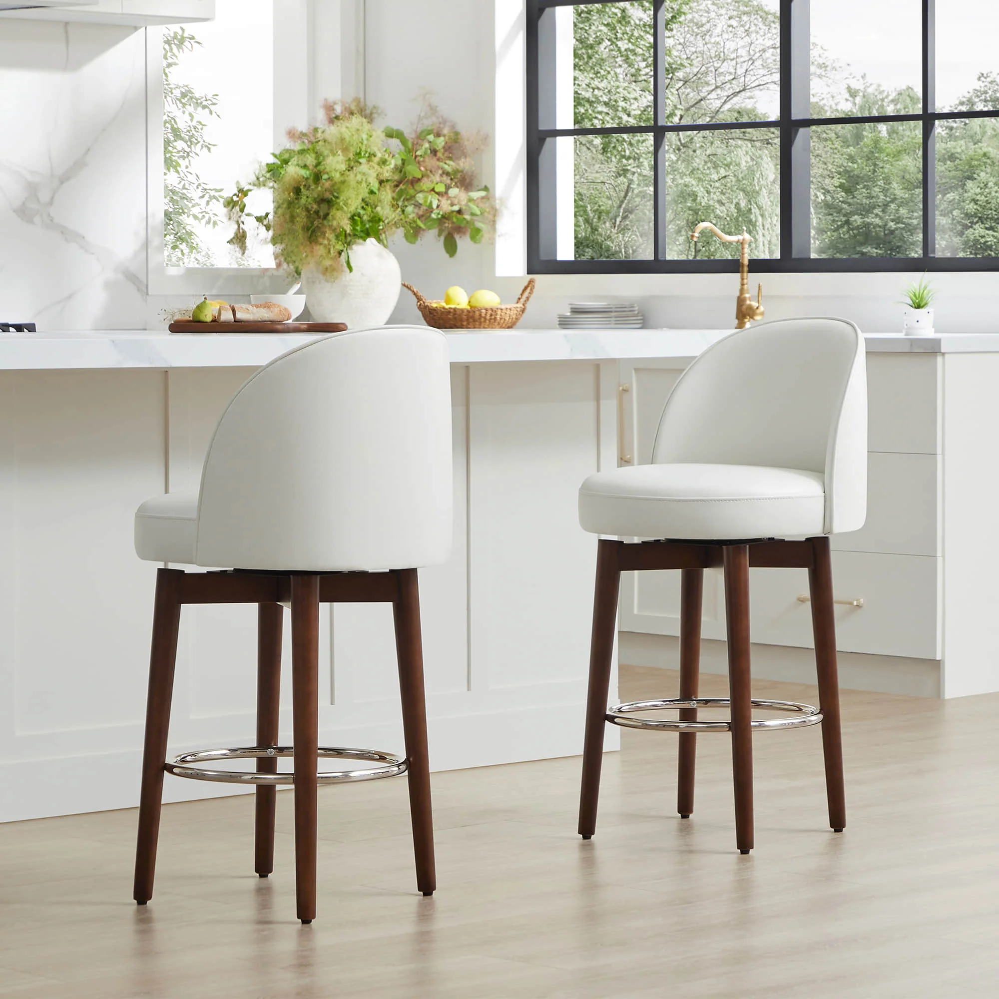 Rosa Swivel Counter Stool (Set of 2) - Image 4