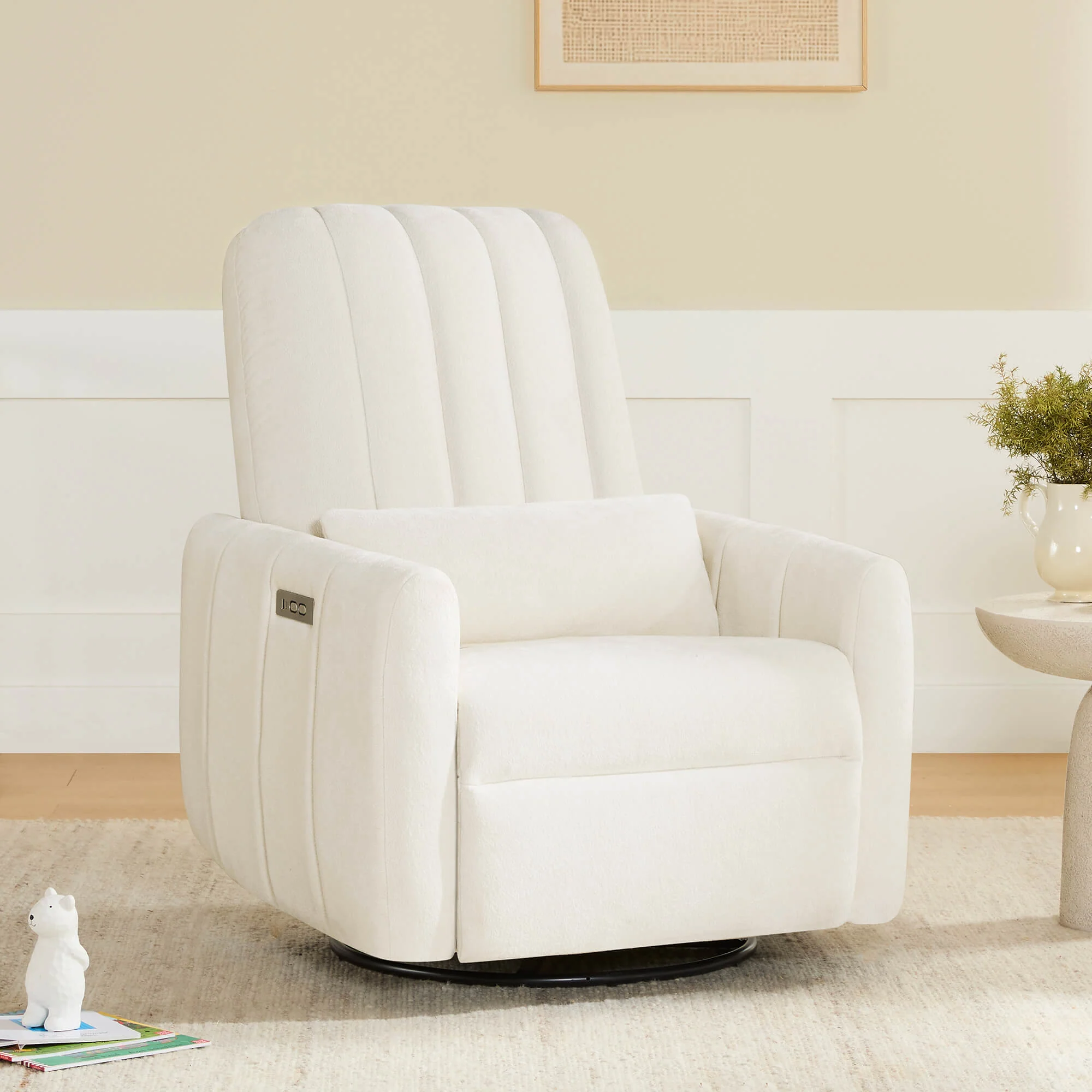 Shell Power Swivel Nursery Glider Recliner - Image 4