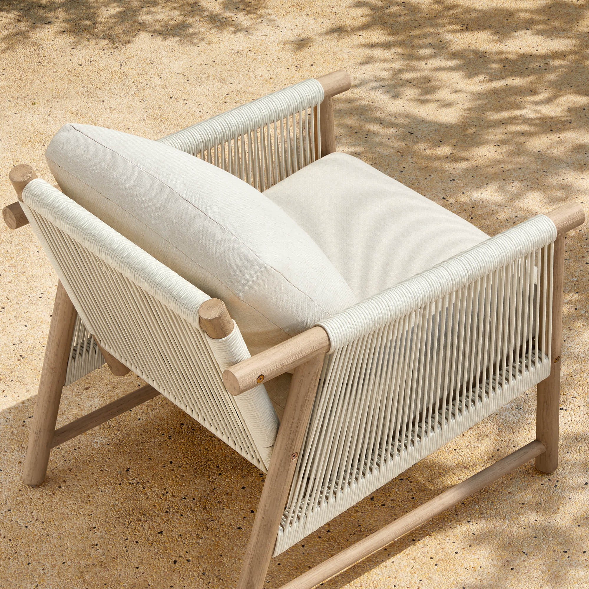 Sienna Modern Acacia Wood Rope Outdoor Bistro Set - Image 12