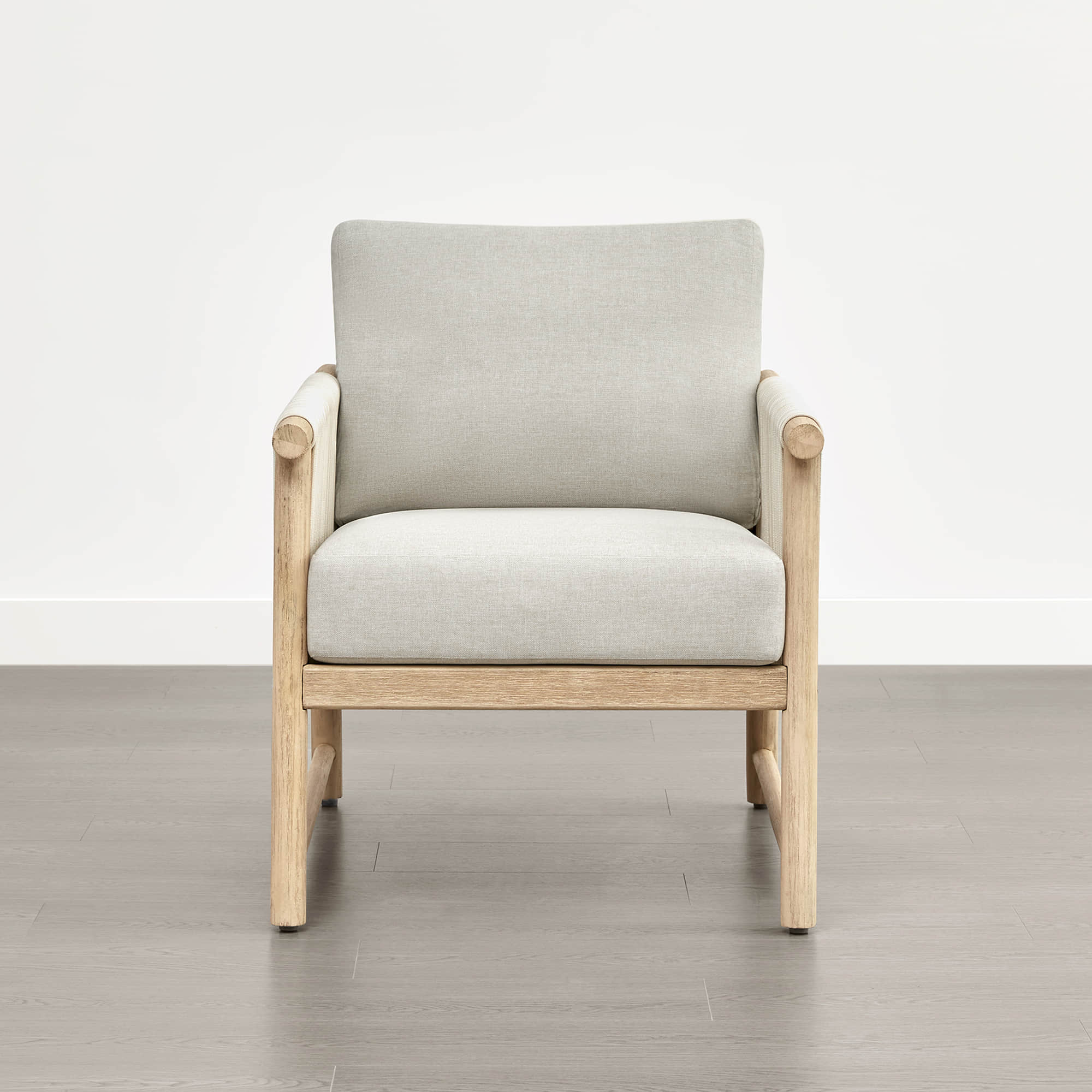 Sienna Modern Acacia Wood Rope Outdoor Lounge Chair - Image 7