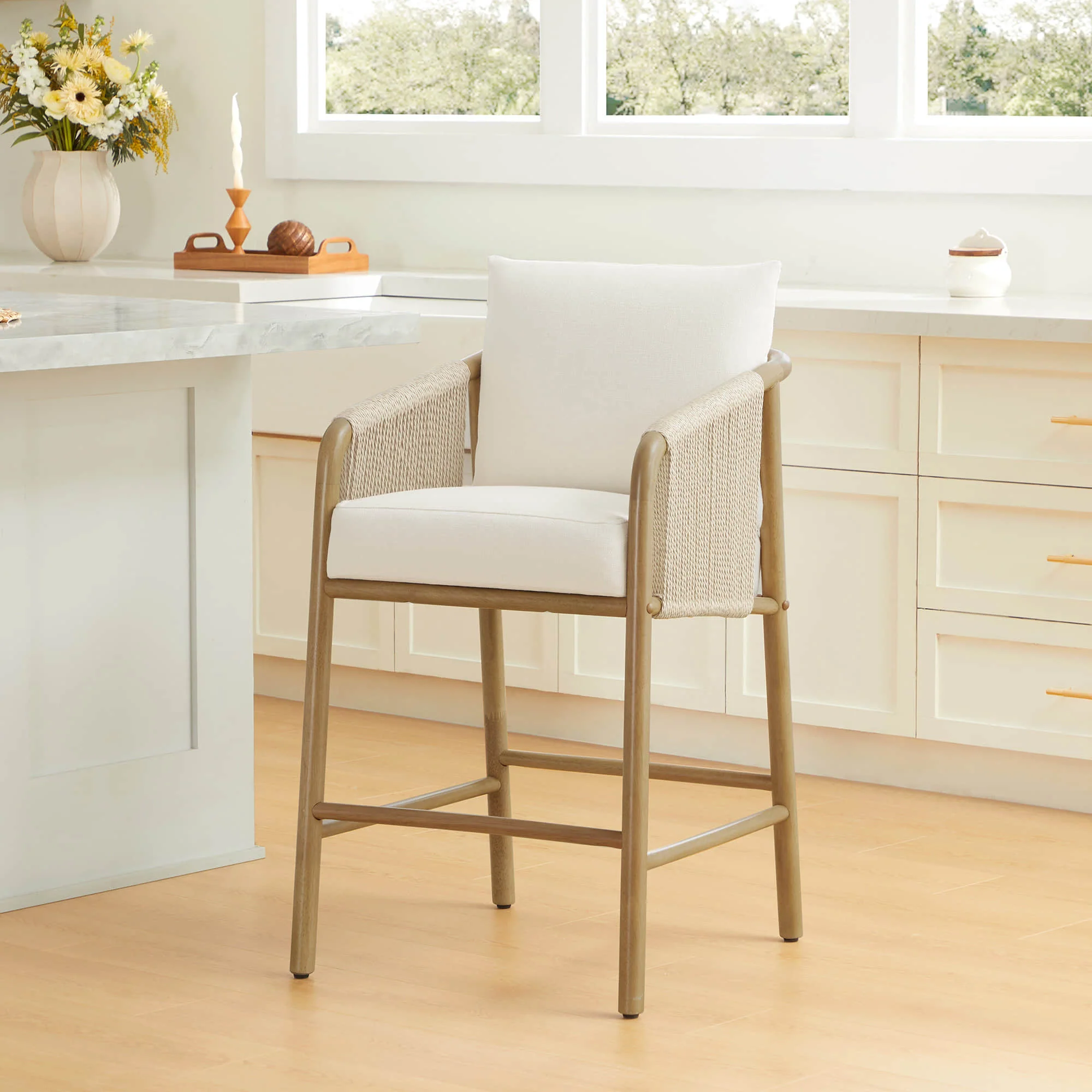 Sienna Modern Rope Counter Stools - Image 3