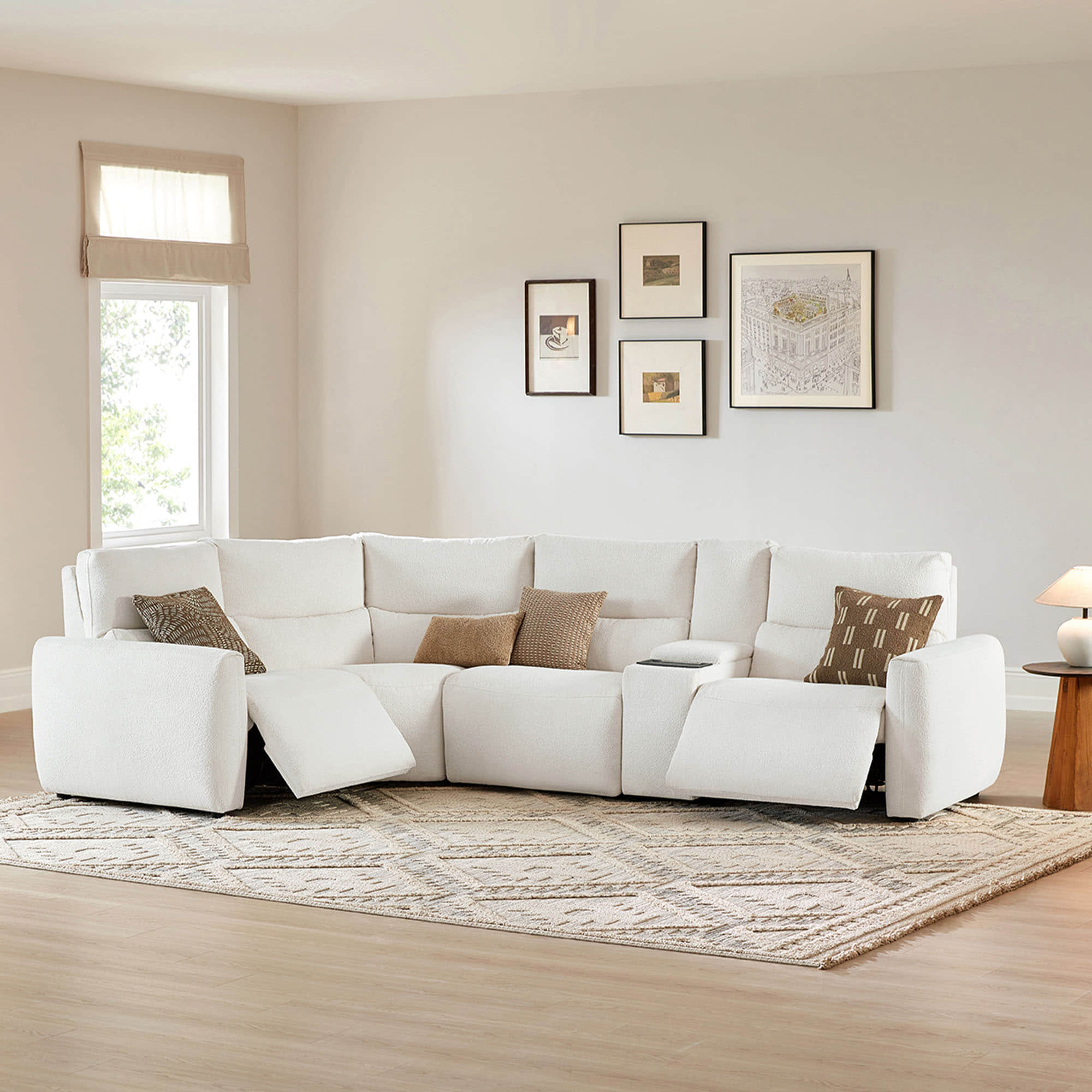 Skyline 4-Seat Zero Gravity Reclining Sectional sofa with Power Headrest - Image 13