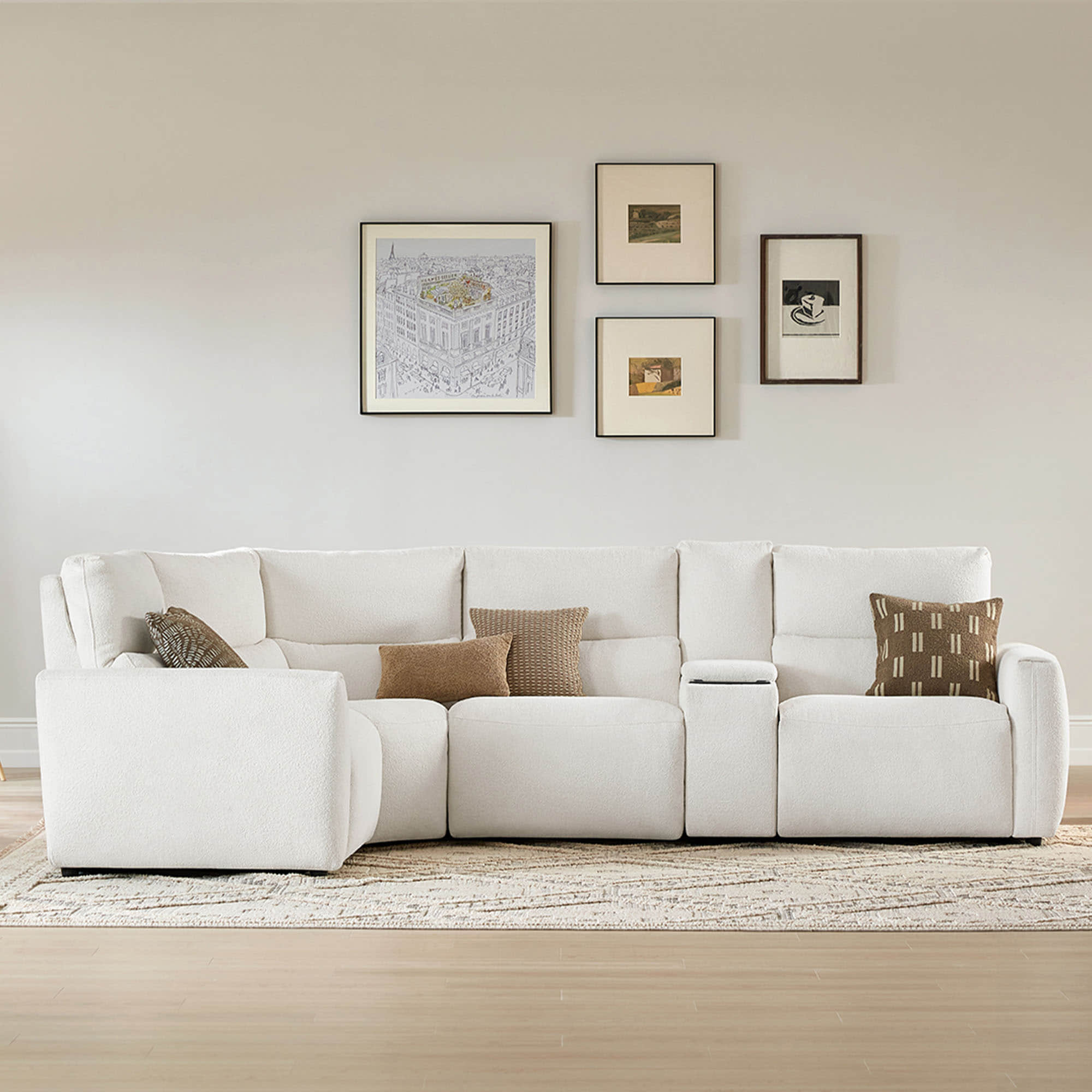 Skyline 4-Seat Zero Gravity Reclining Sectional sofa with Power Headrest - Image 17
