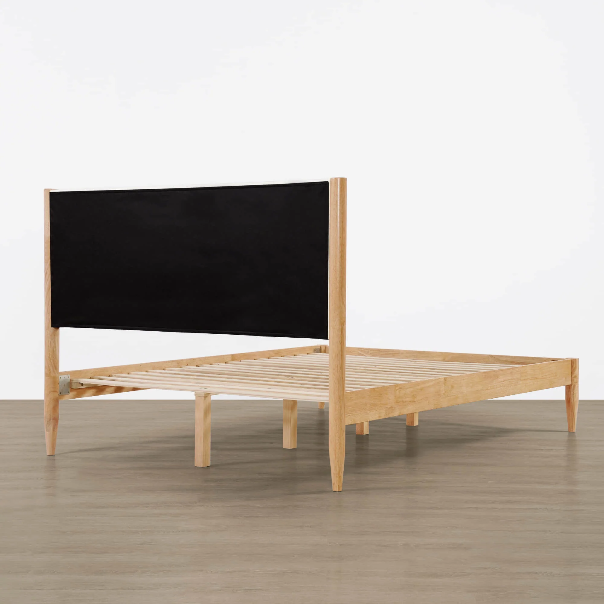 Solace Full Solid Wood Boucle Upholstered Bed - Image 10