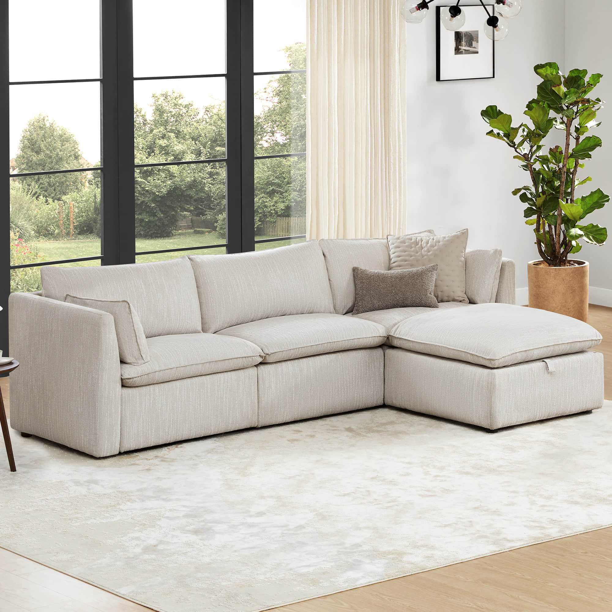Sophia 4-Piece Feather Modular Sofa - Image 29