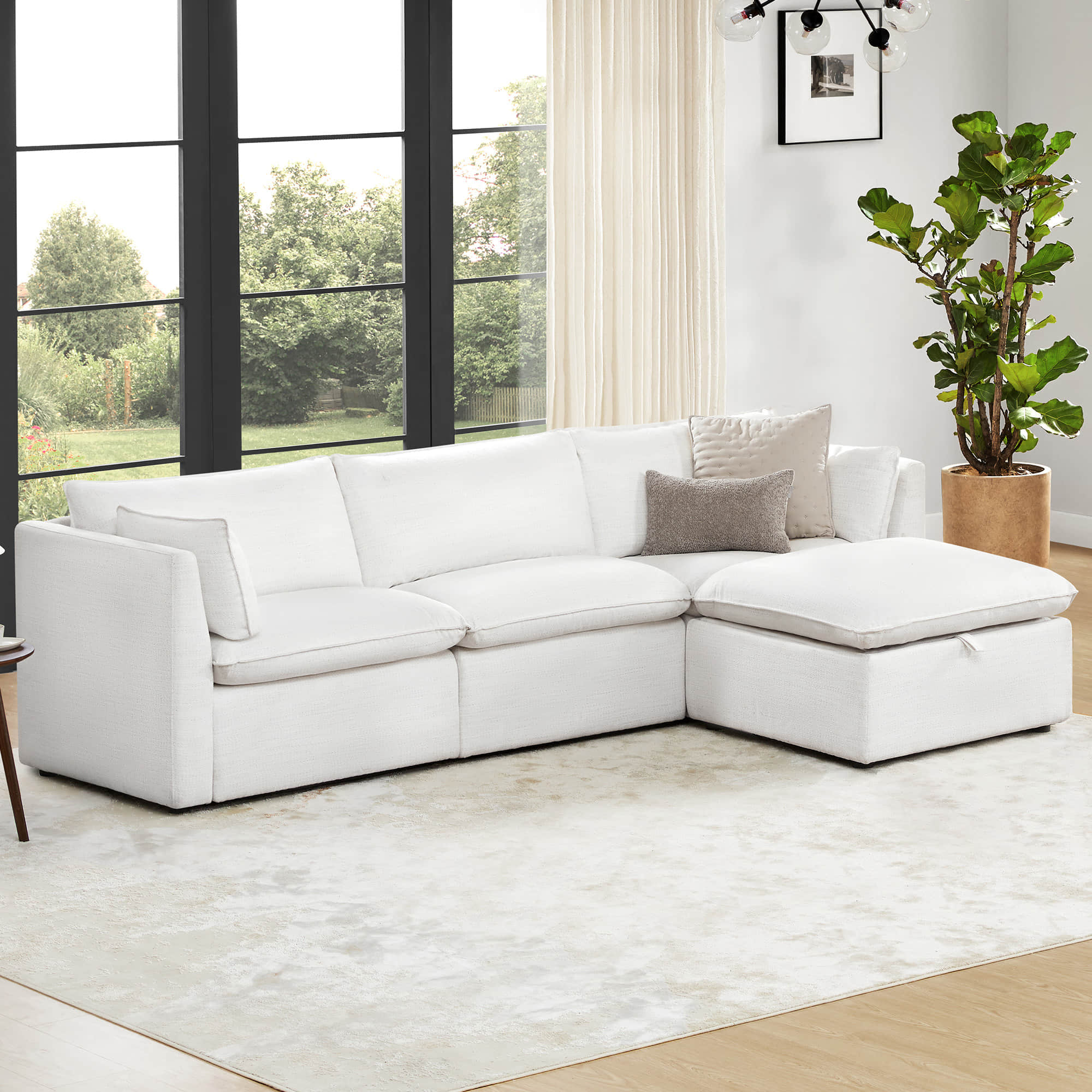 Sophia 4-Piece Feather Modular Sofa - Image 4