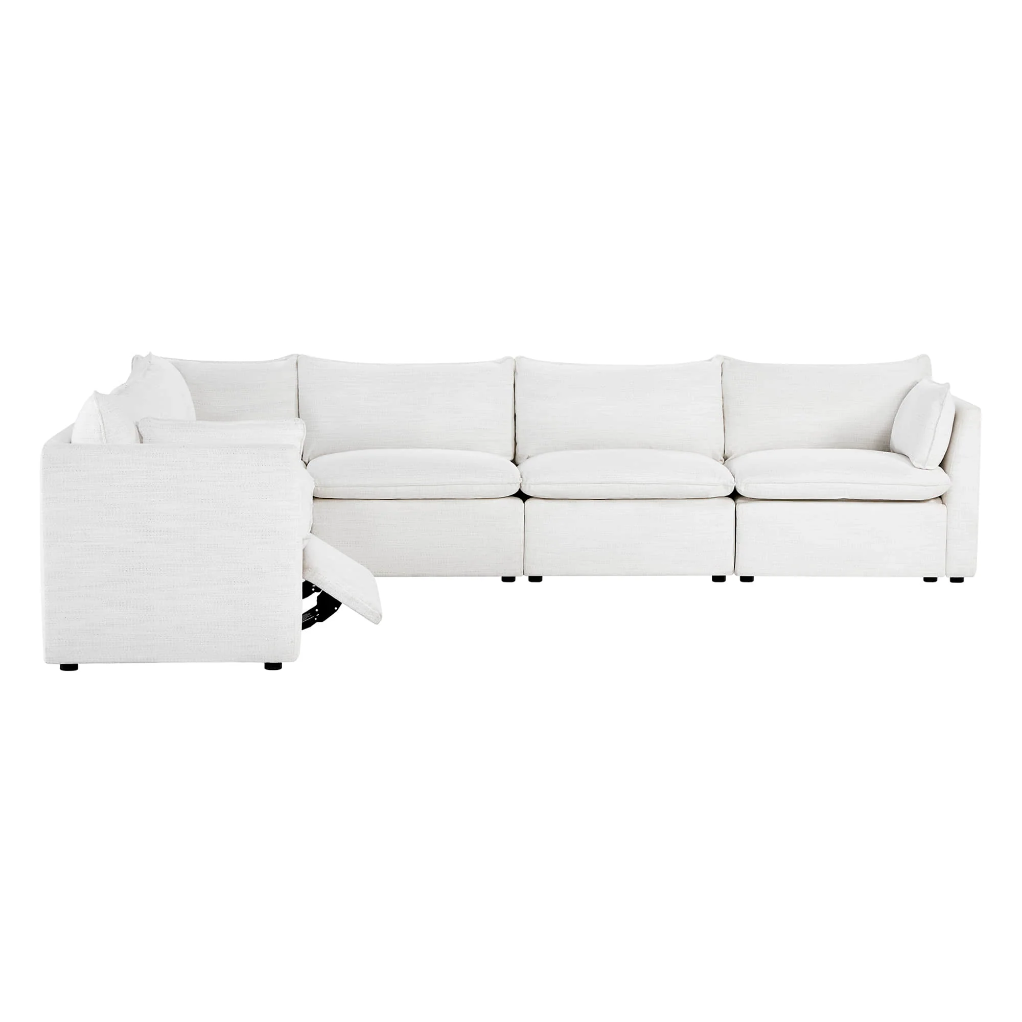 Sophia 6-Piece Feather Power Modular Sofa with Electric Footrests - Image 13