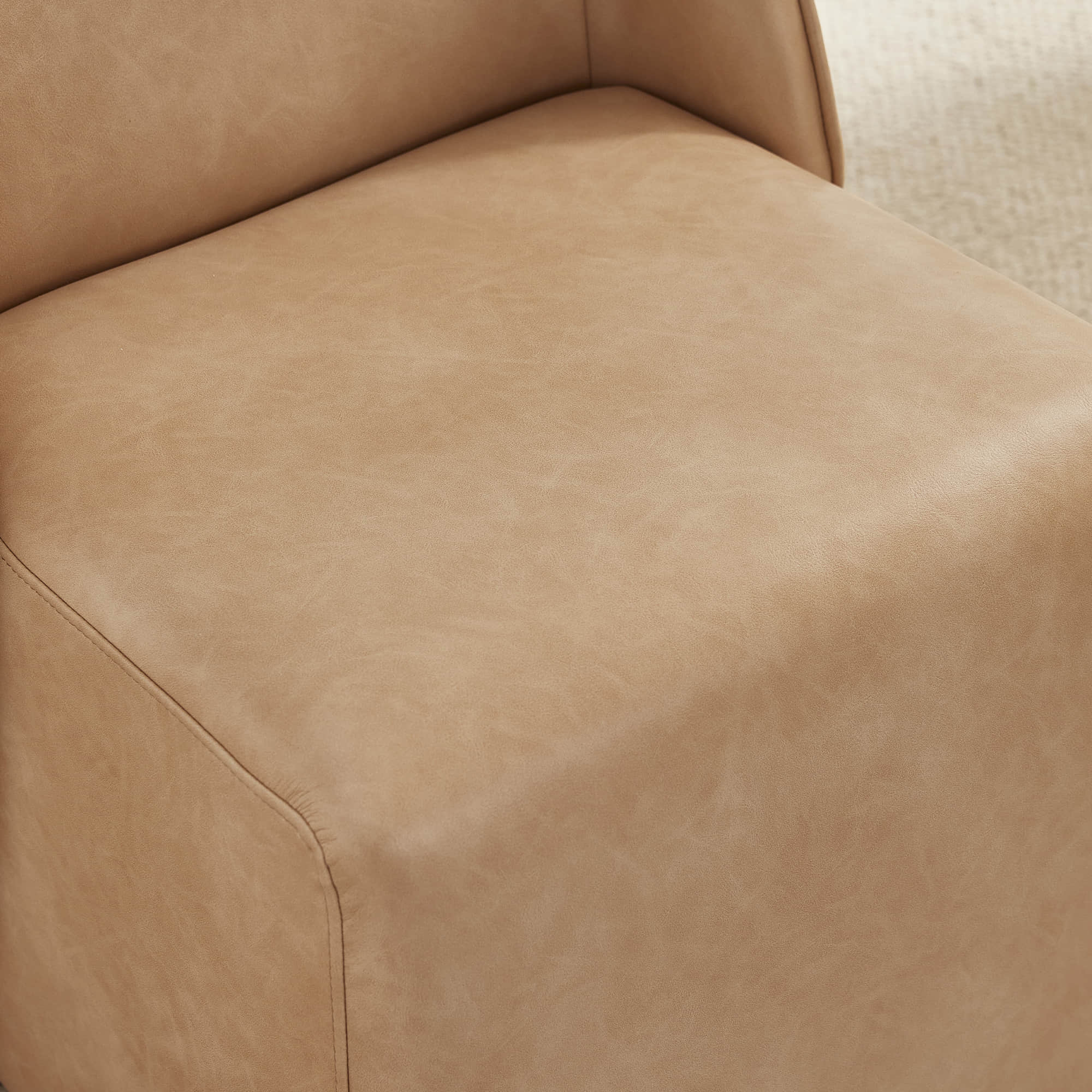 Soren Leather Rolling Dining Chair with Caster Base (Set of 2) - Image 20
