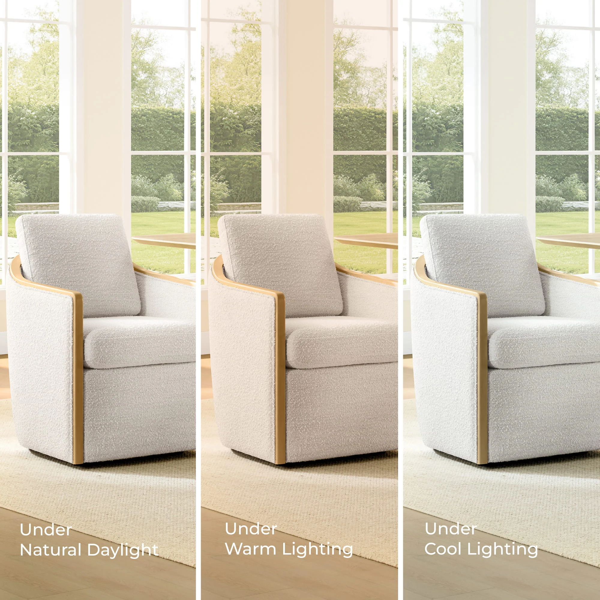 Talia Performance Boucle Rolling Dining Chair (Set of 2) - Image 59