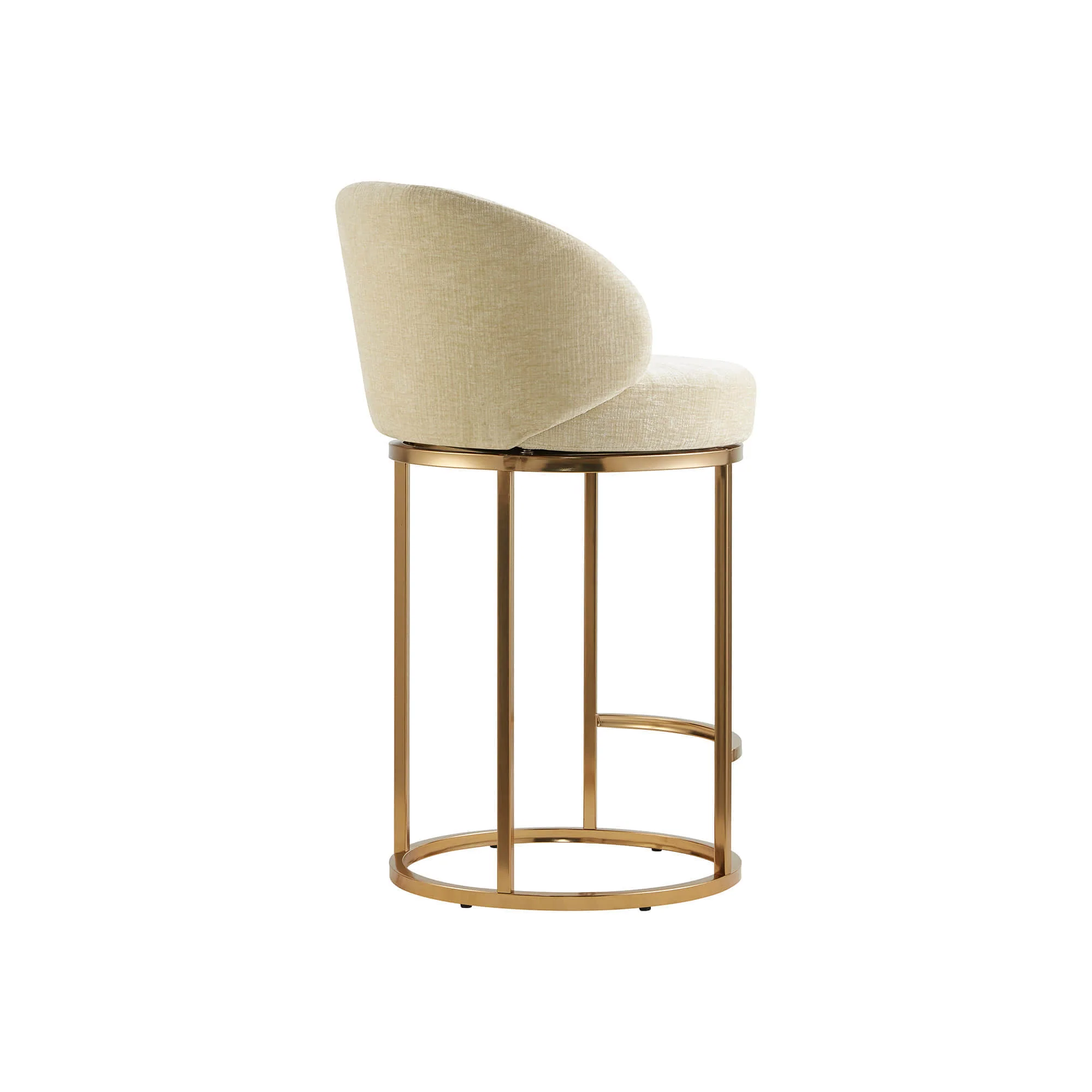Tanya Modern Chenille Swivel Counter Stool (Set of 2) - Image 14