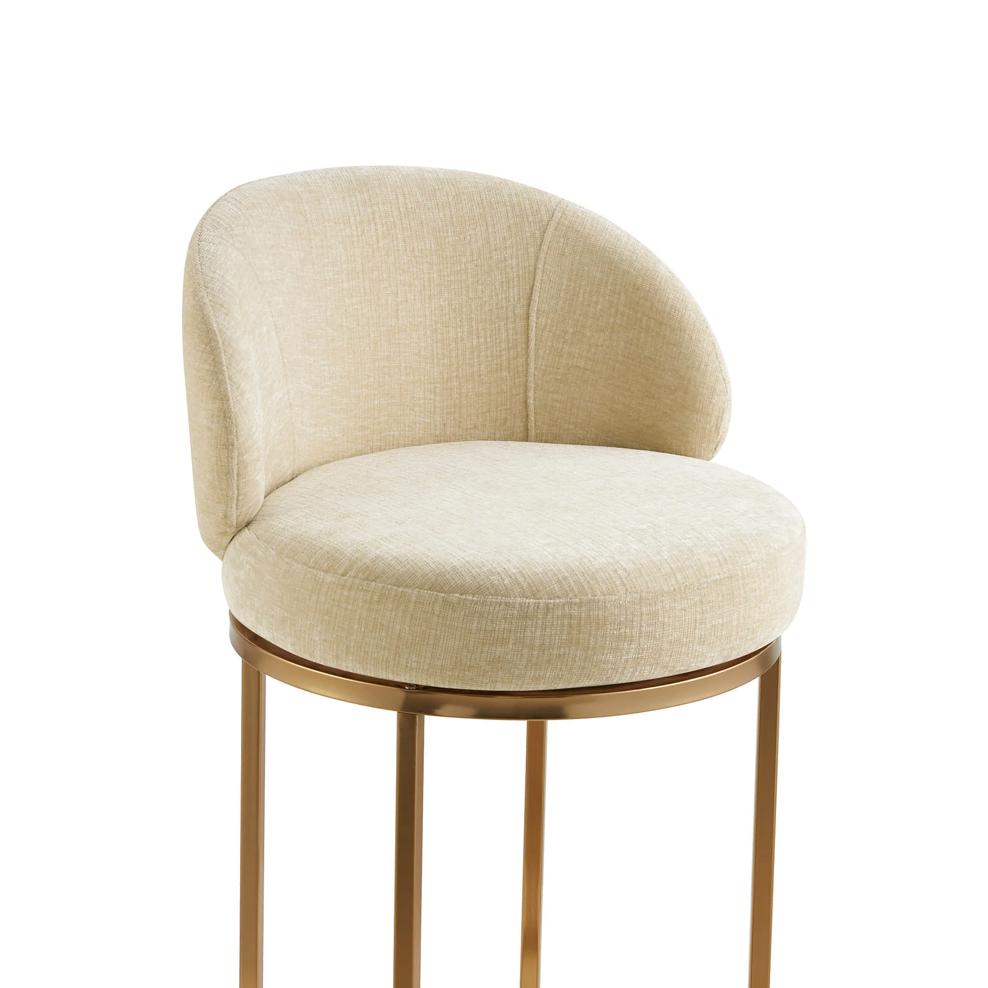 Tanya Modern Chenille Swivel Counter Stool (Set of 2) - Image 17