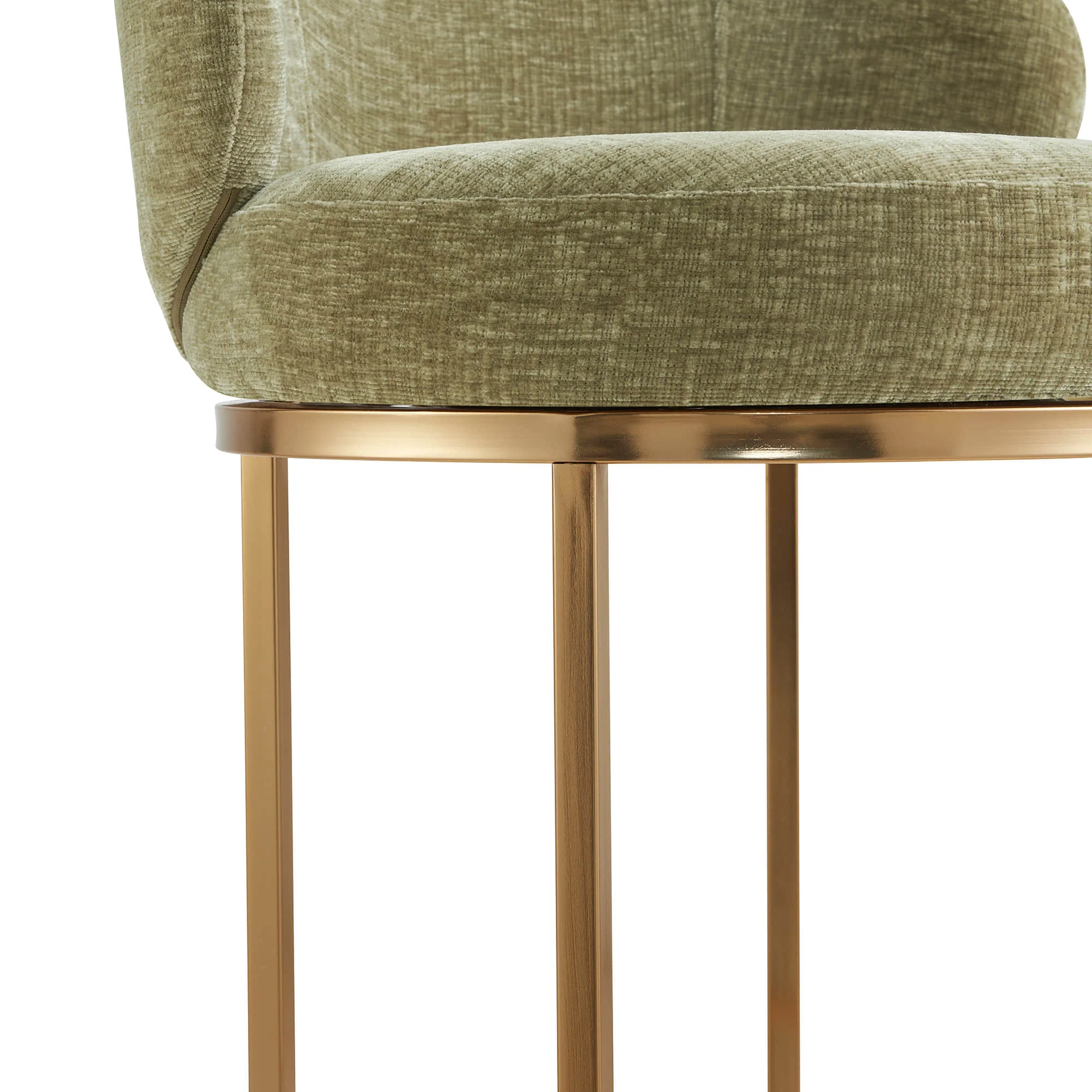 Tanya Modern Chenille Swivel Counter Stool (Set of 2) - Image 28