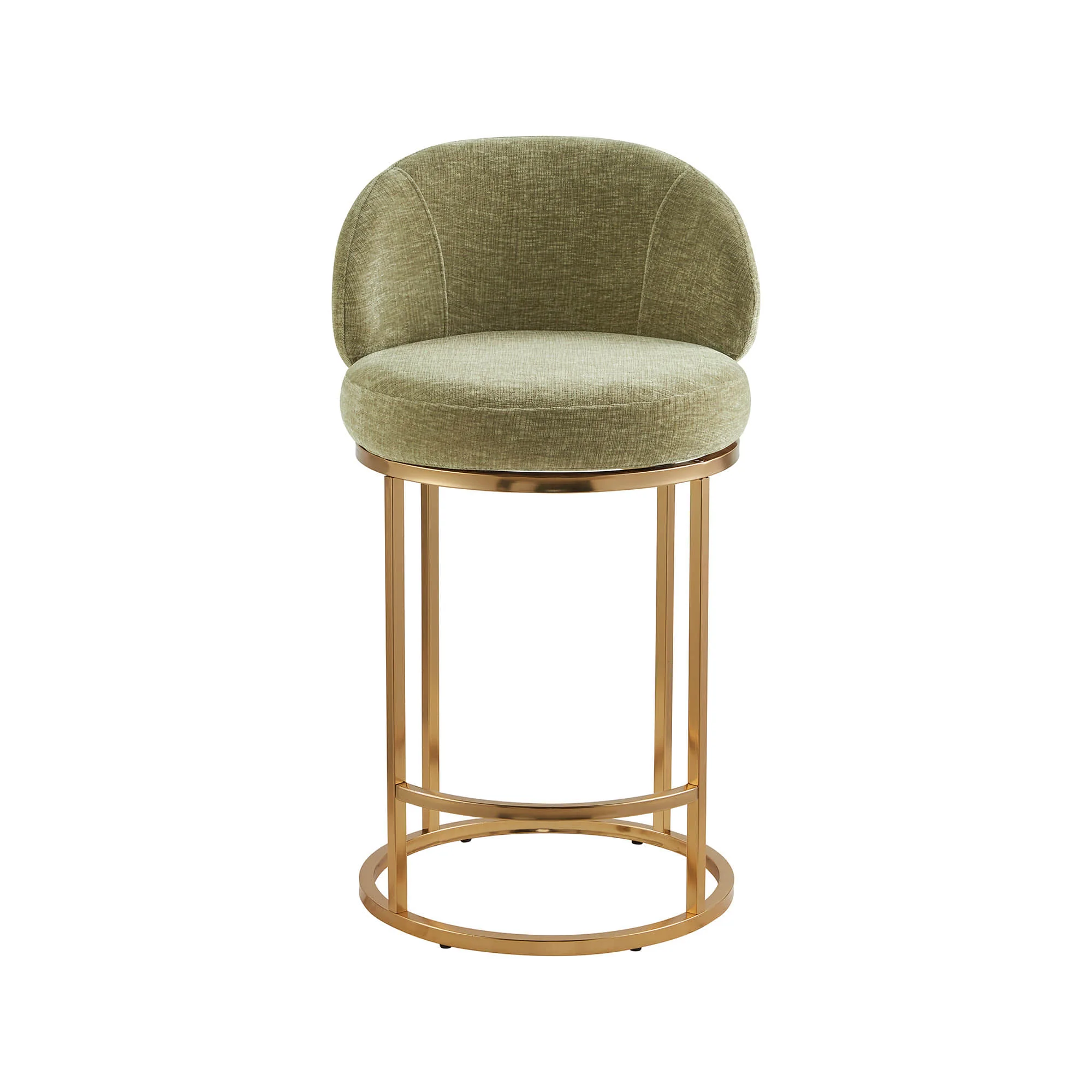 Tanya Modern Chenille Swivel Counter Stool (Set of 2) - Image 32