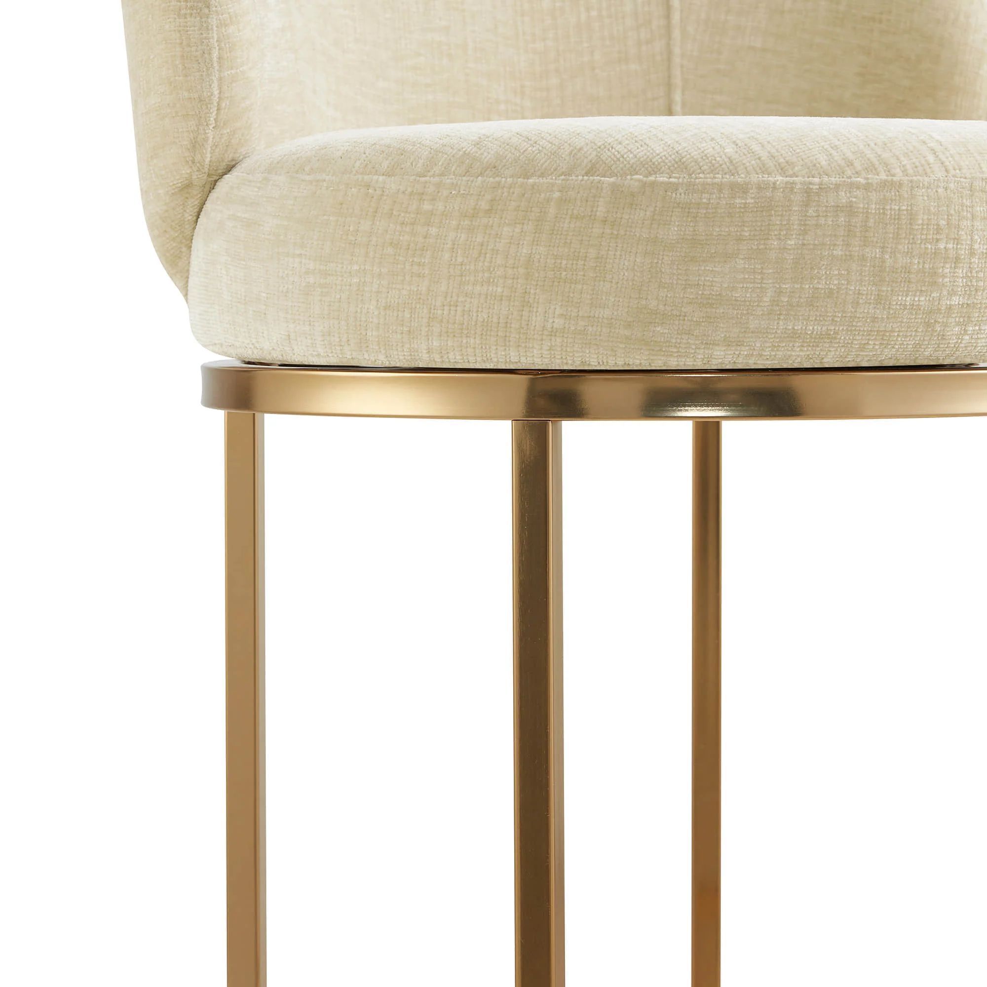 Tanya Modern Chenille Swivel Counter Stool (Set of 2) - Image 77
