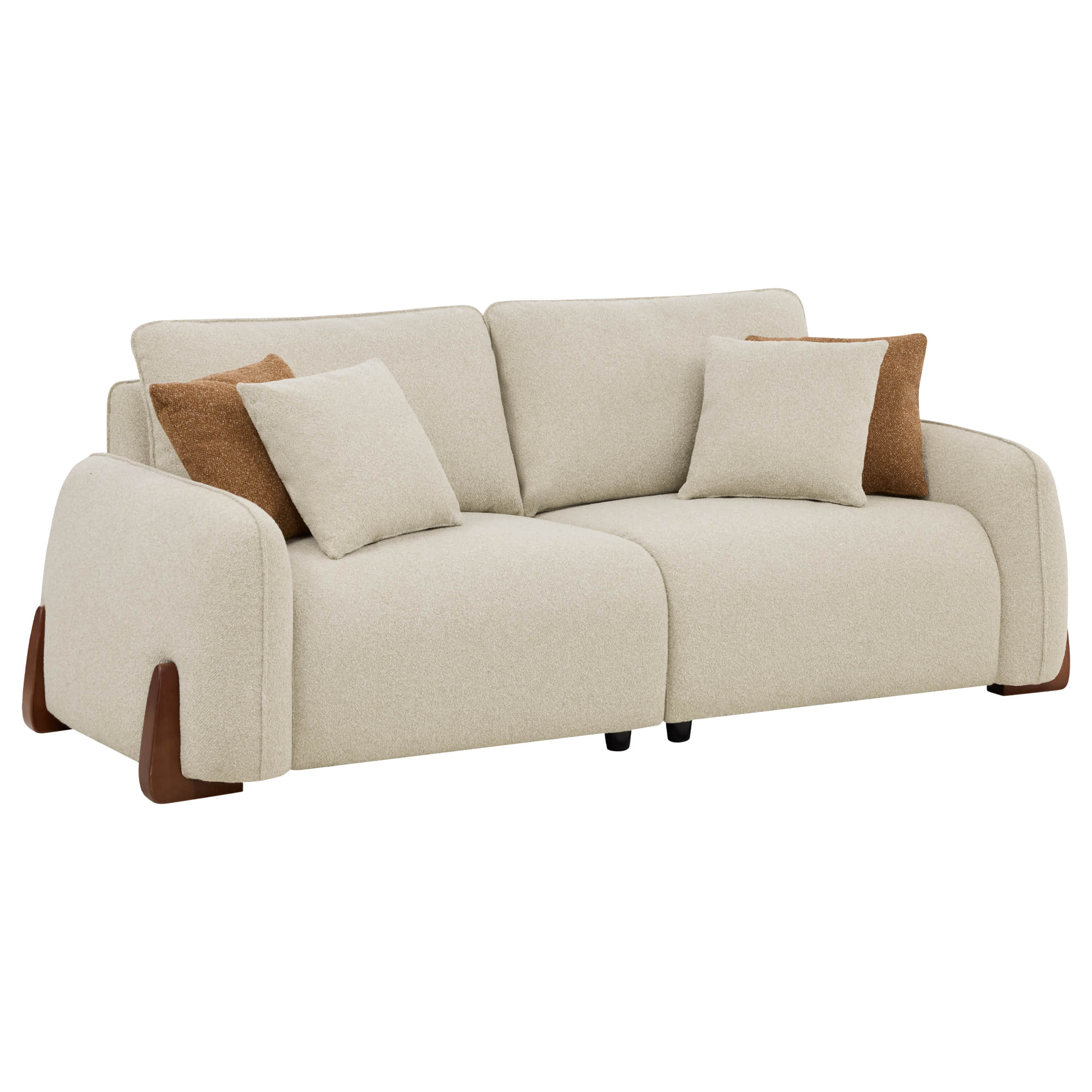 Teleri 2-seat Modular Curved Sofa with Wood Leg - Image 17