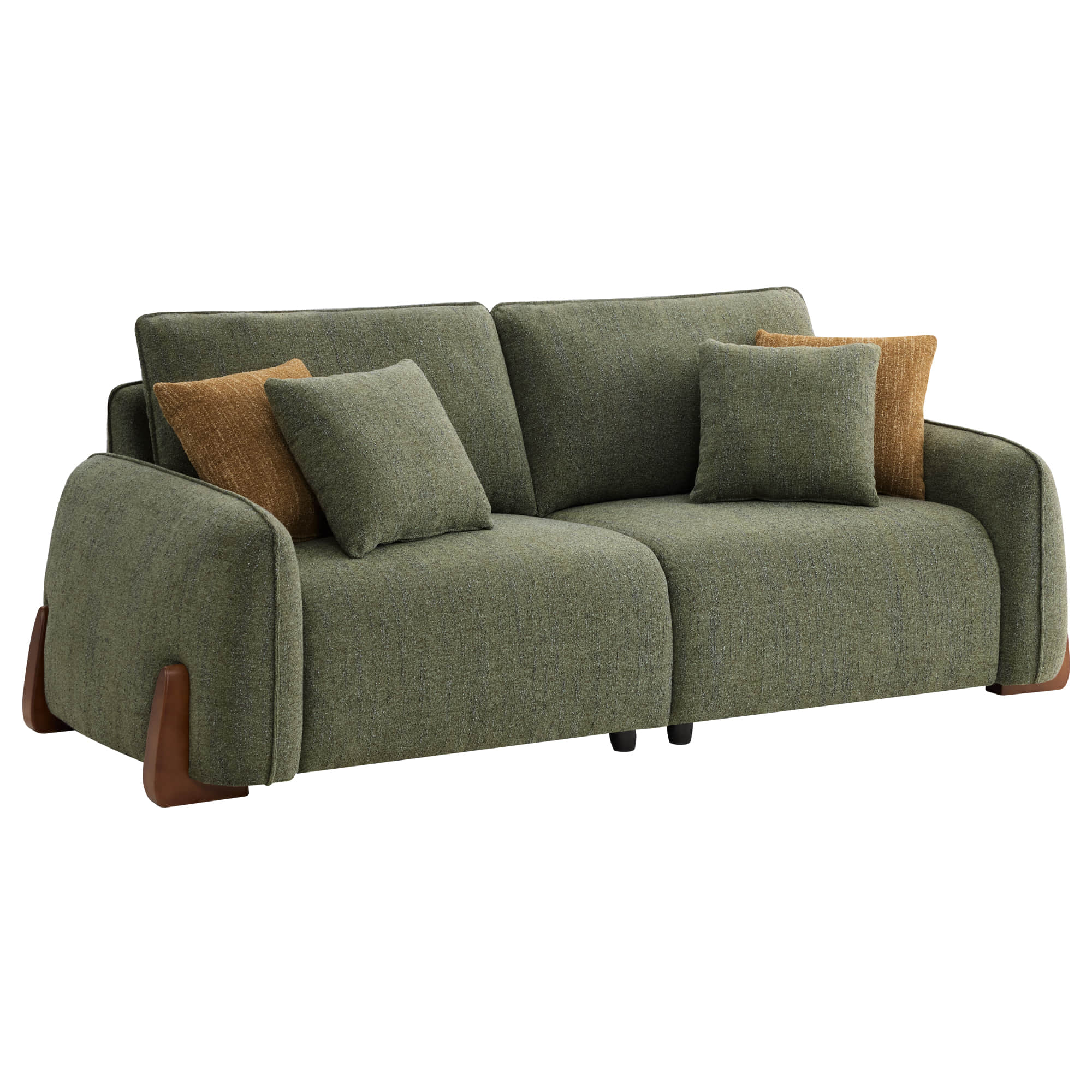 Teleri 2-seat Modular Curved Sofa with Wood Leg - Image 26
