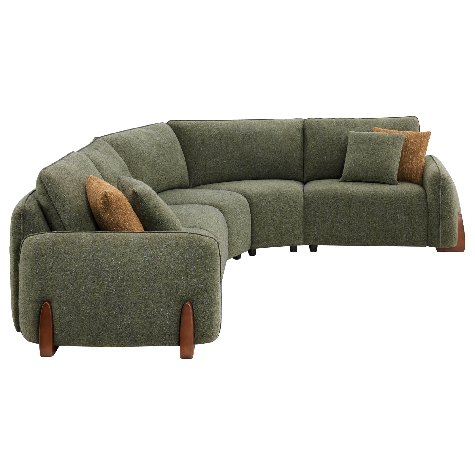 Teleri 5-seat Modular Curved Sofa with Wood Leg - Image 22