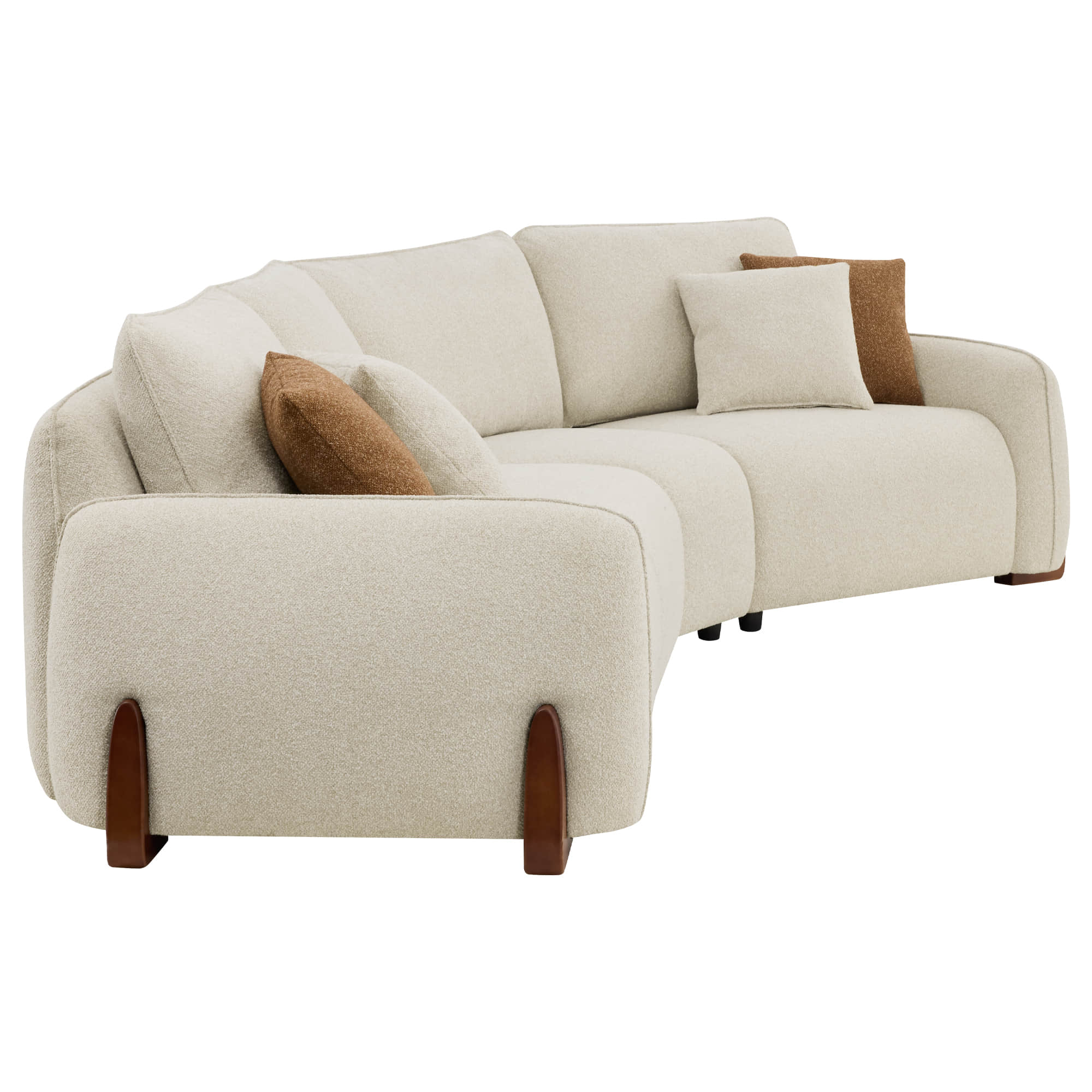 Teleri 5-seat Modular Curved Sofa with Wood Leg - Image 37