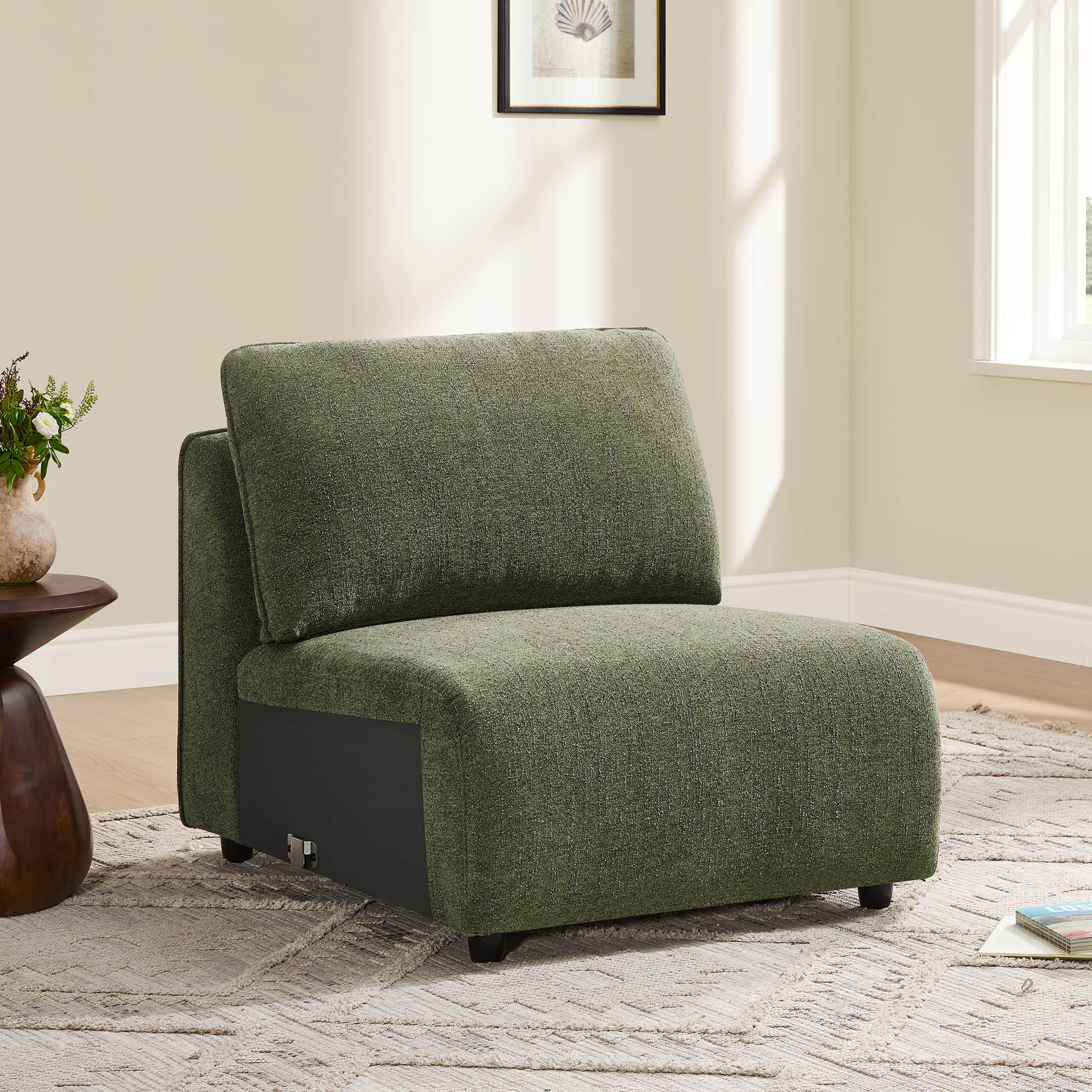 Teleri 5-seat Modular Curved Sofa with Wood Leg - Image 7