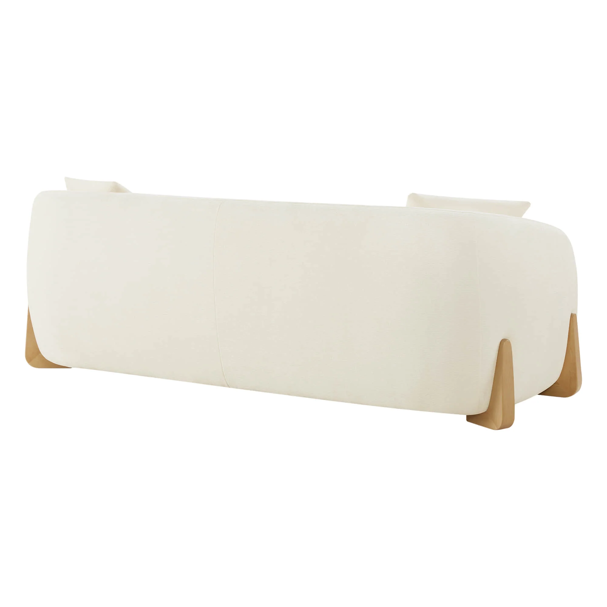 Teleri Modern Curved Chenille Sofa with Solid Birch Wood Legs - Image 12