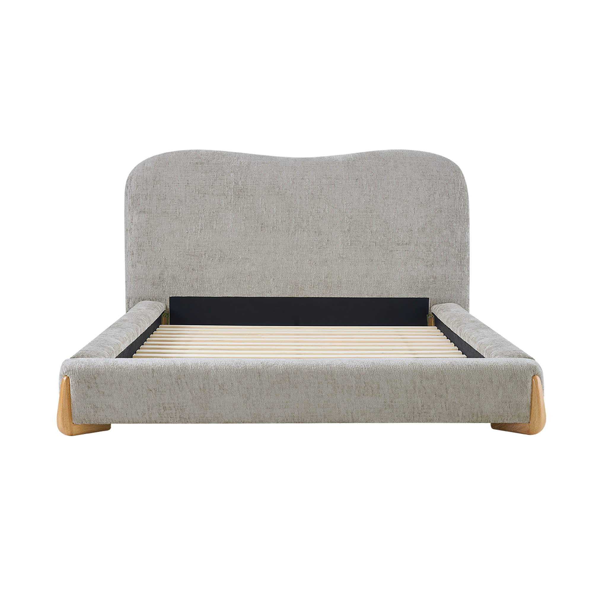 Teleri Modern Platform Bed with Wood Leg - Image 23