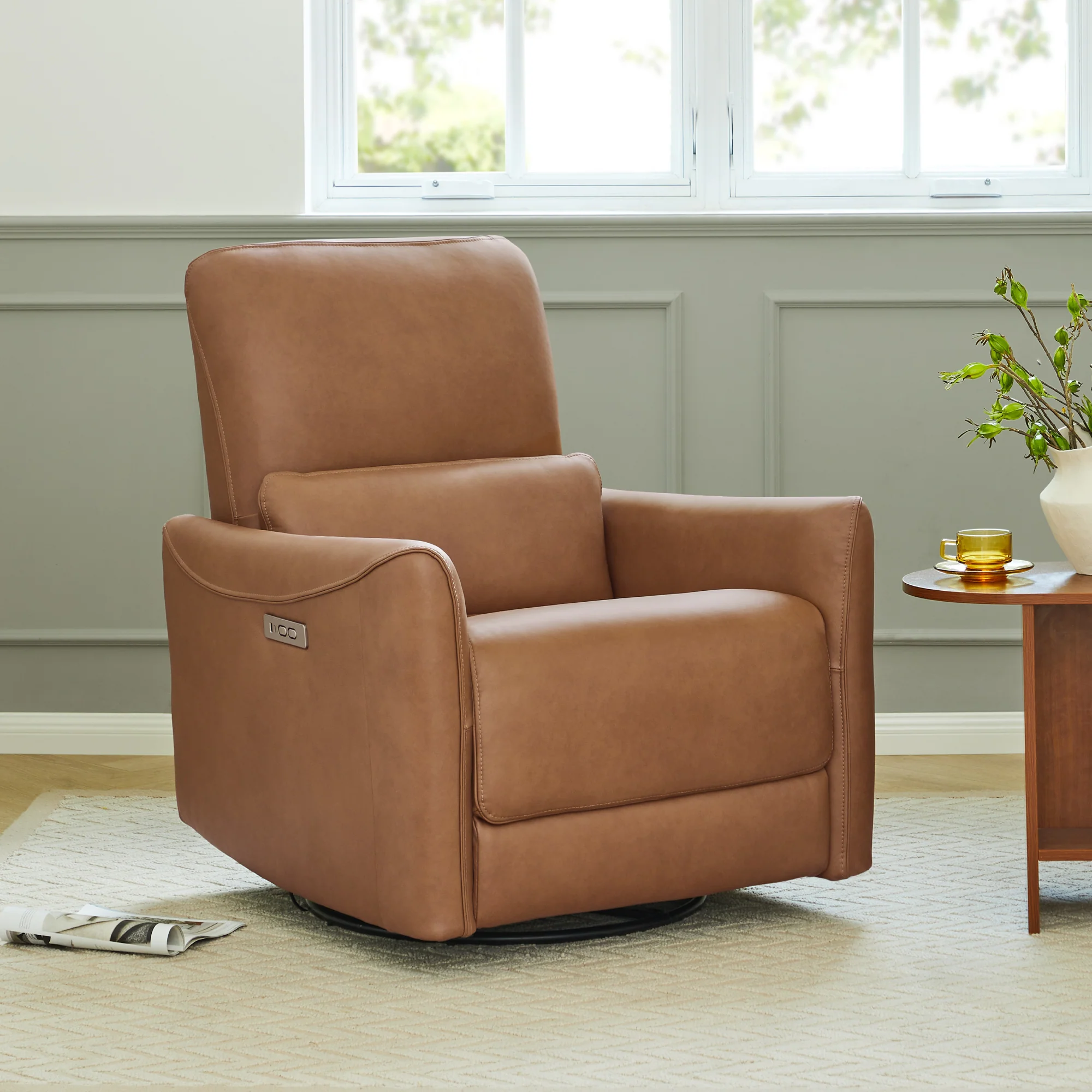 Tracee Power Swivel Nursery Glider Recliner - Image 50