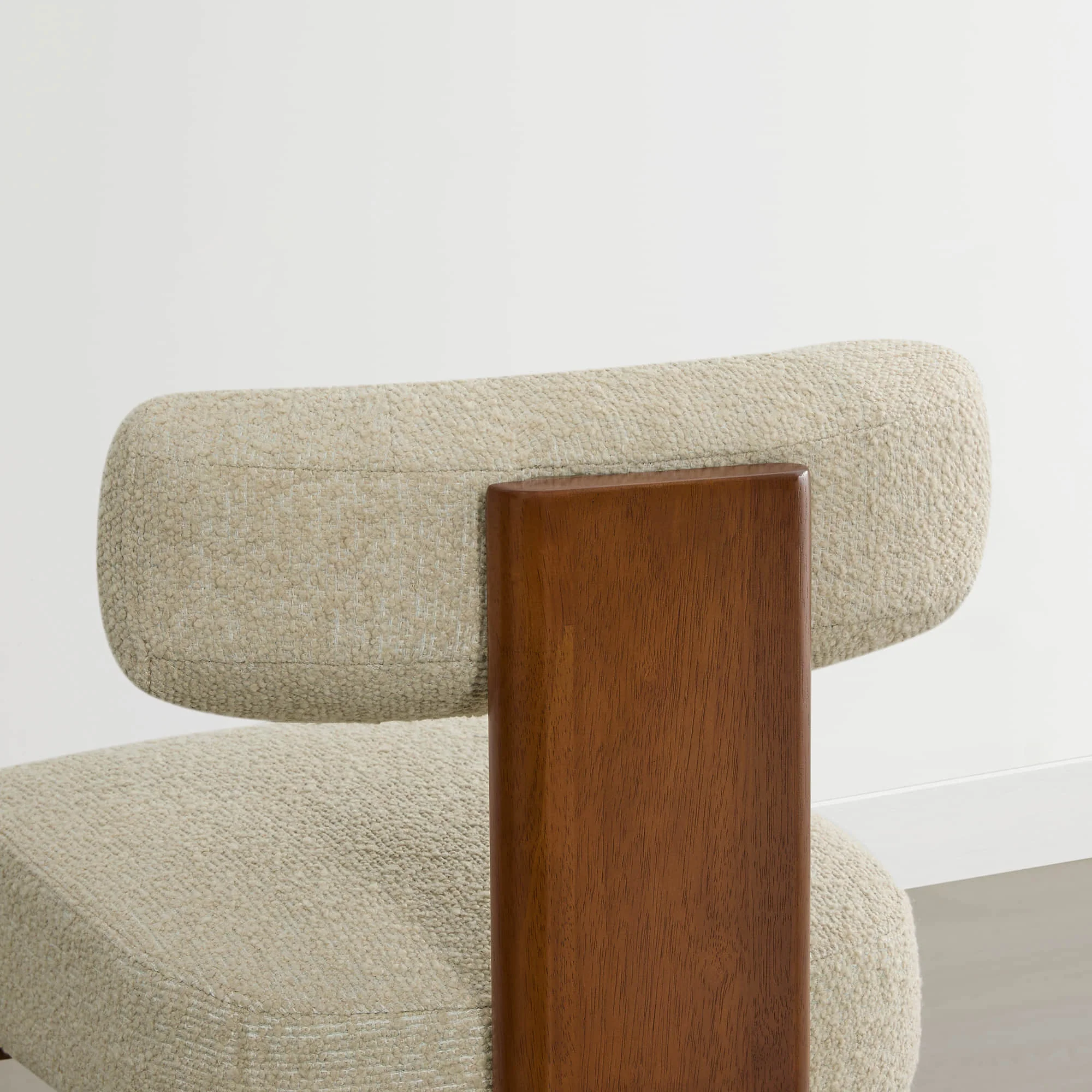 Troy Boucle Counter Stools With Solid Wood - Image 11