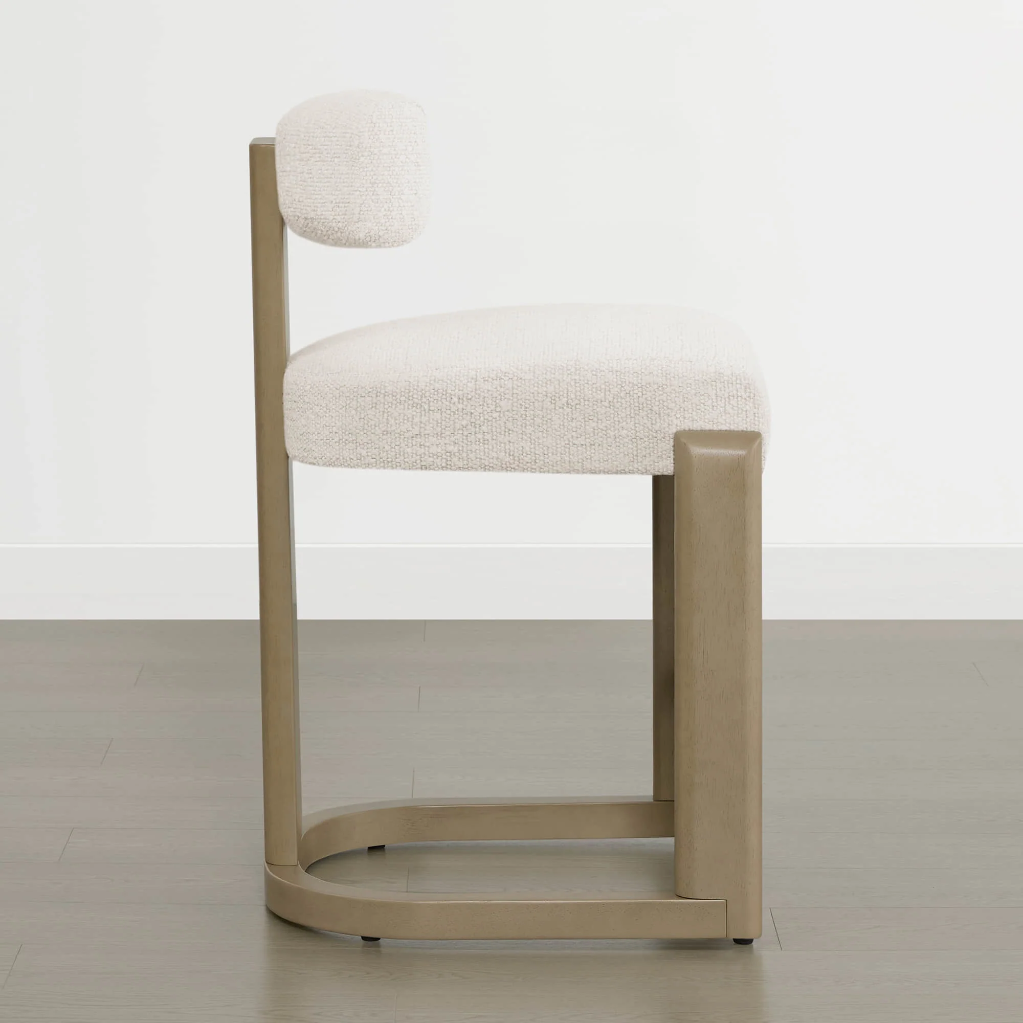 Troy Boucle Counter Stools With Solid Wood - Image 15