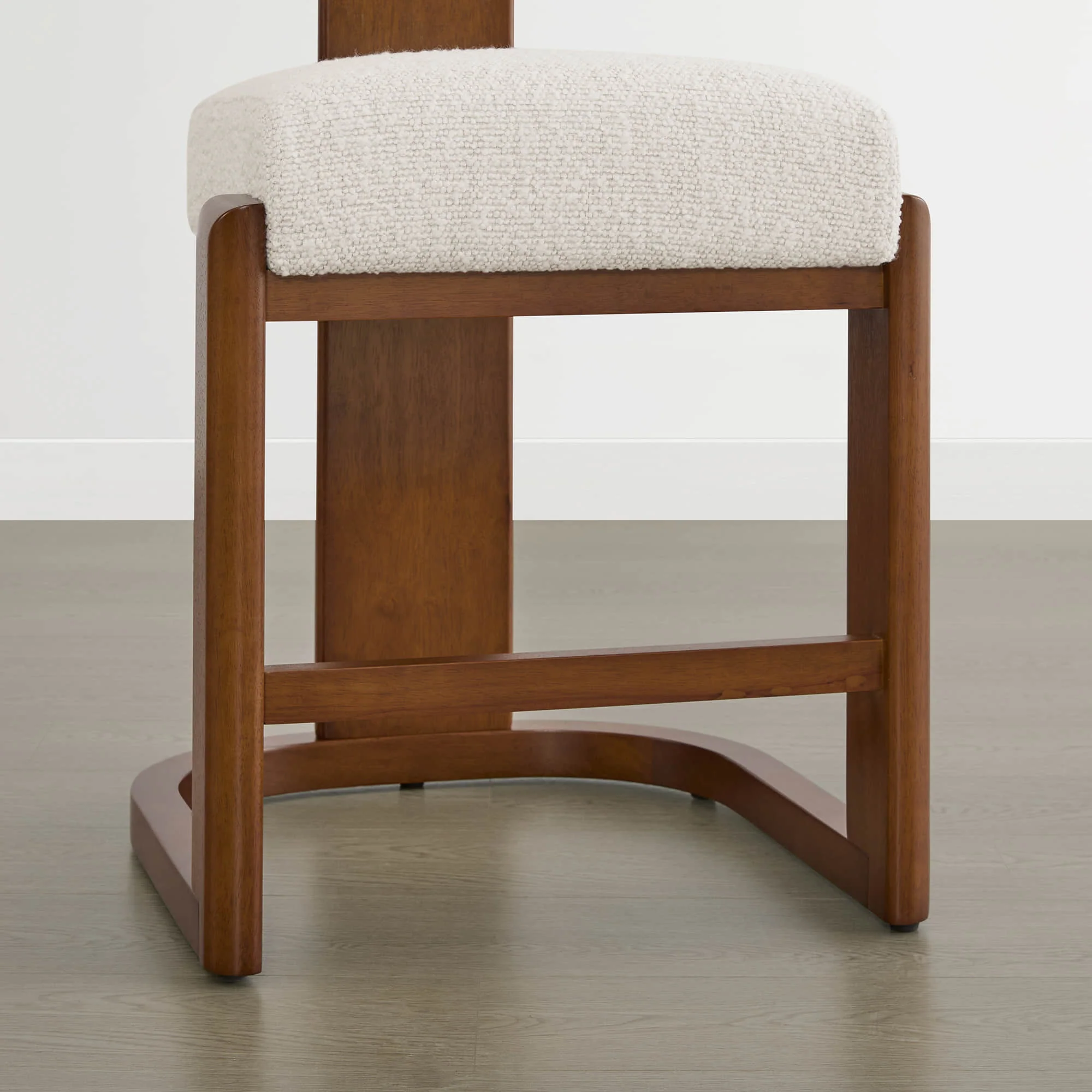 Troy Boucle Counter Stools With Solid Wood - Image 22