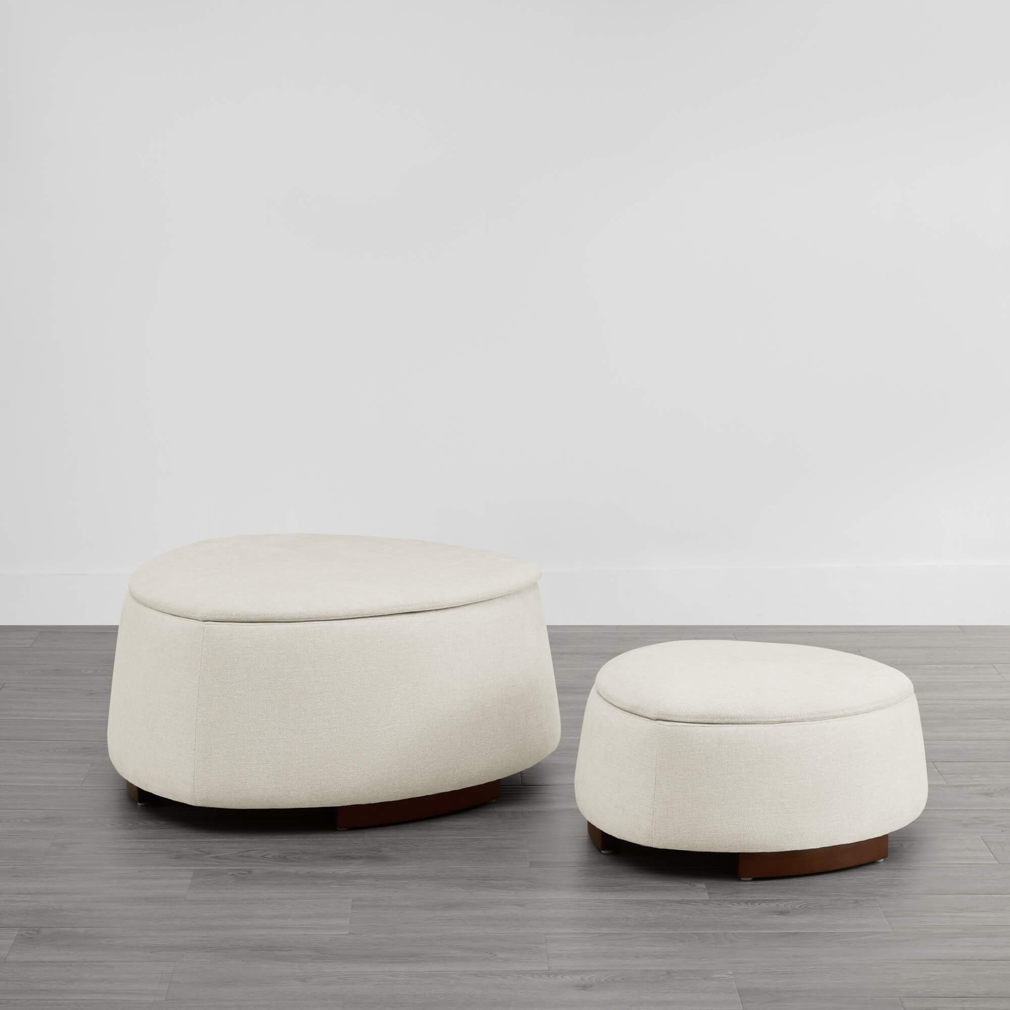 Twin Stone-shaped Storage Modern Ottoman - Image 22