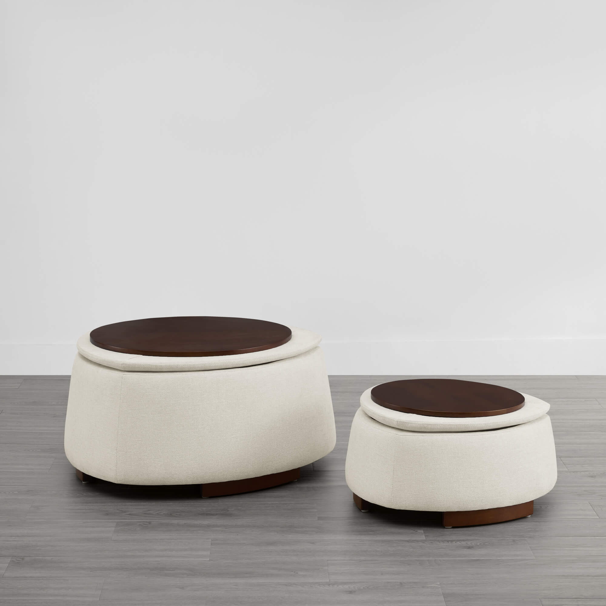 Twin Stone-shaped Storage Modern Ottoman - Image 23