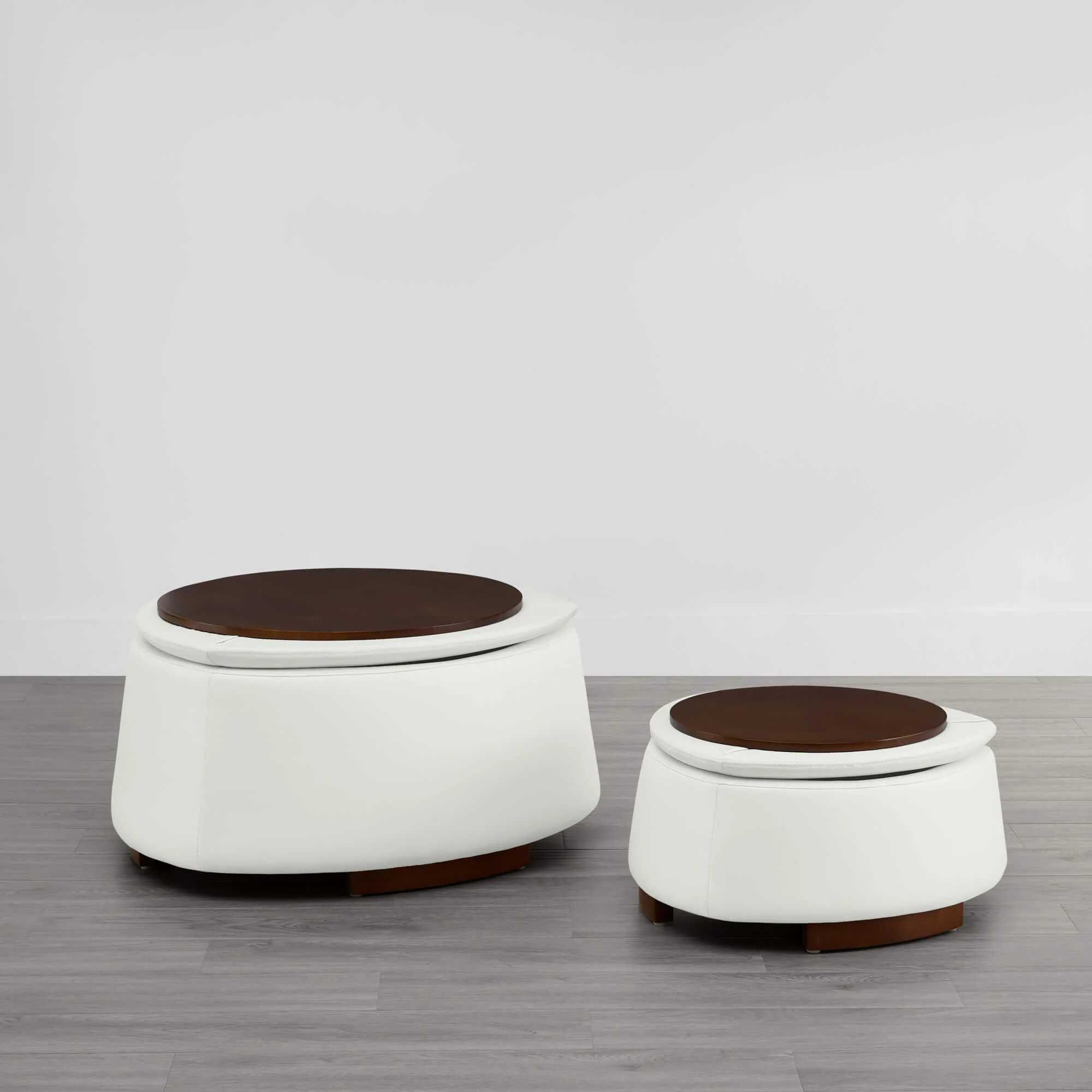 Twin Stone-shaped Storage Modern Ottoman - Image 33