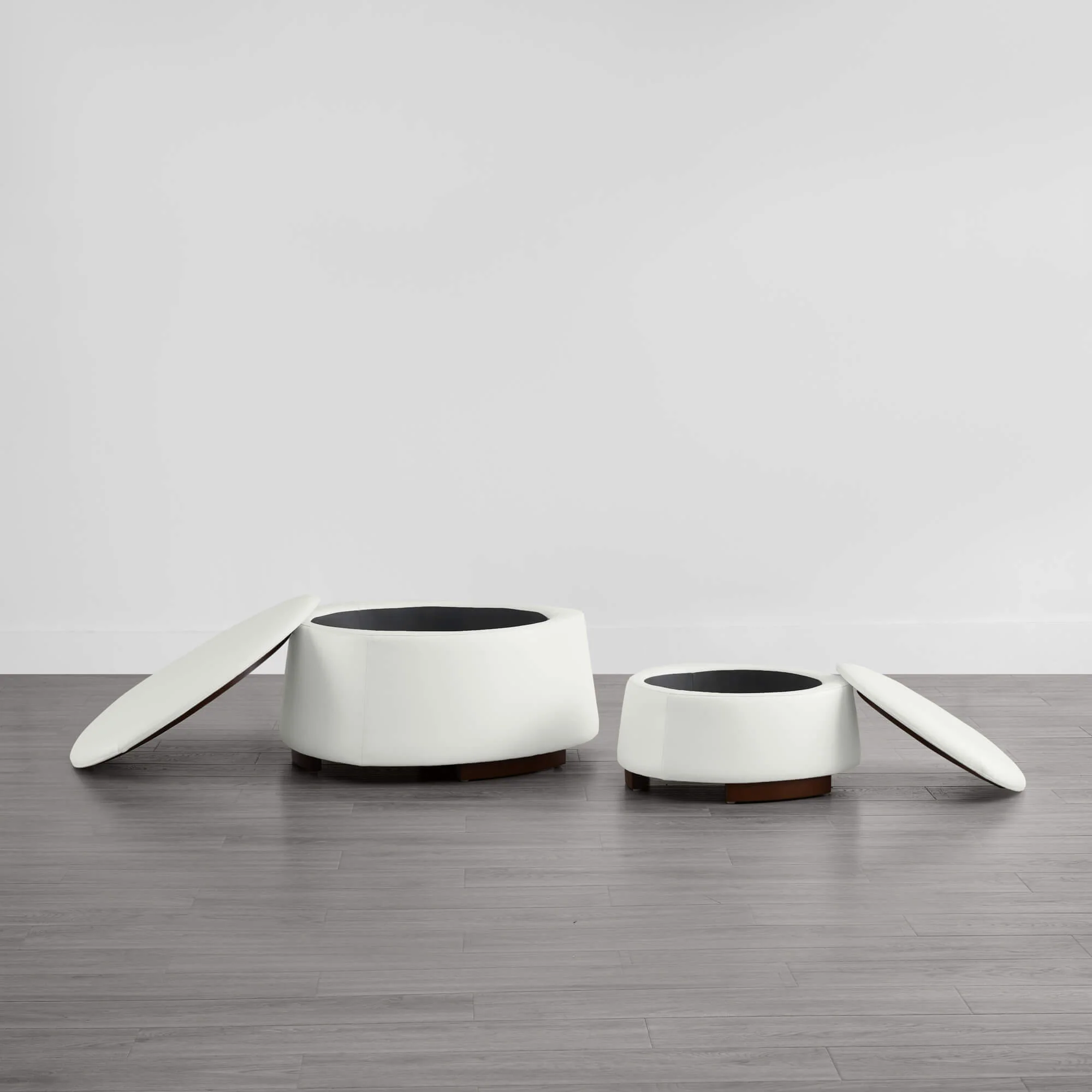 Twin Stone-shaped Storage Modern Ottoman - Image 34