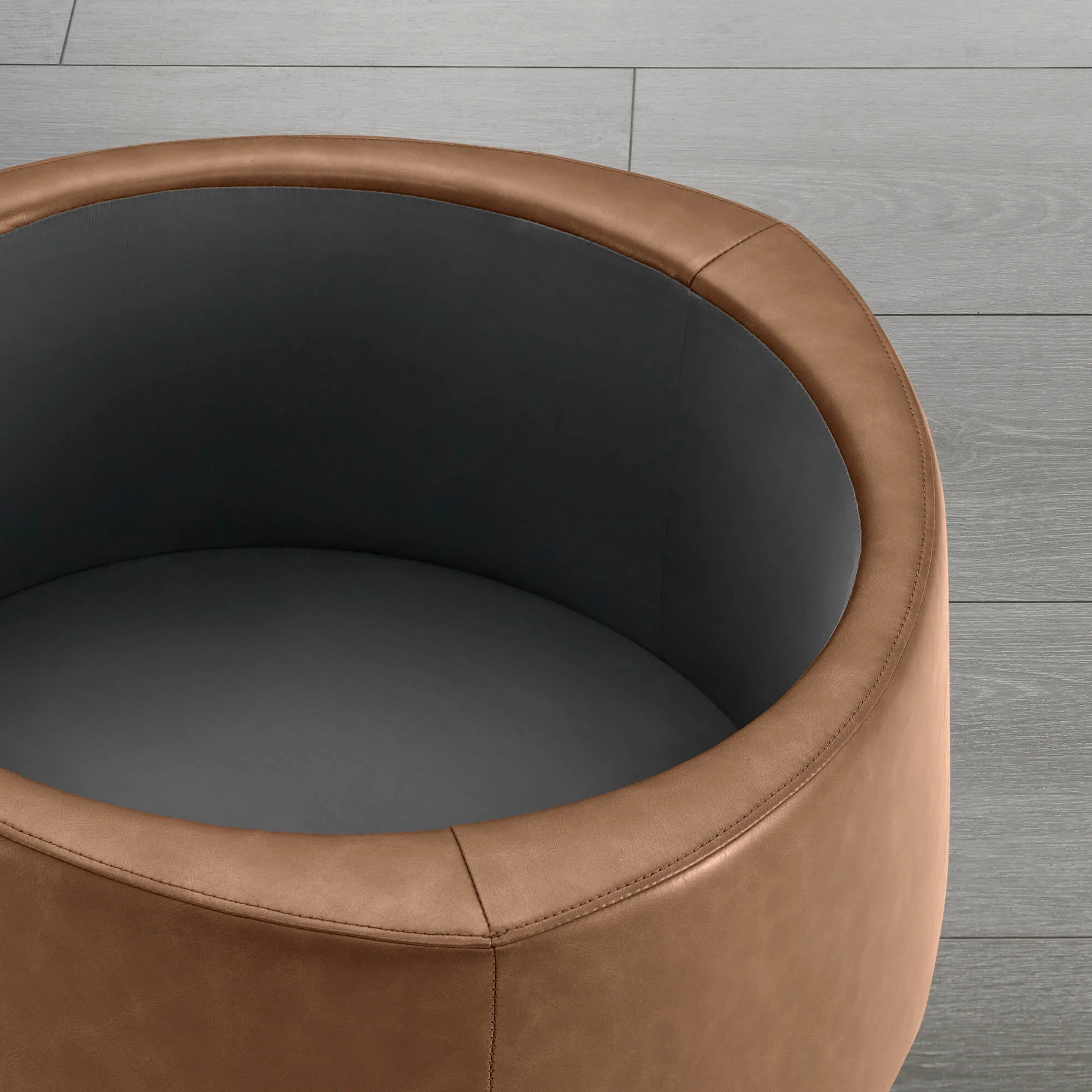 Twin Stone-shaped Storage Modern Ottoman - Image 45