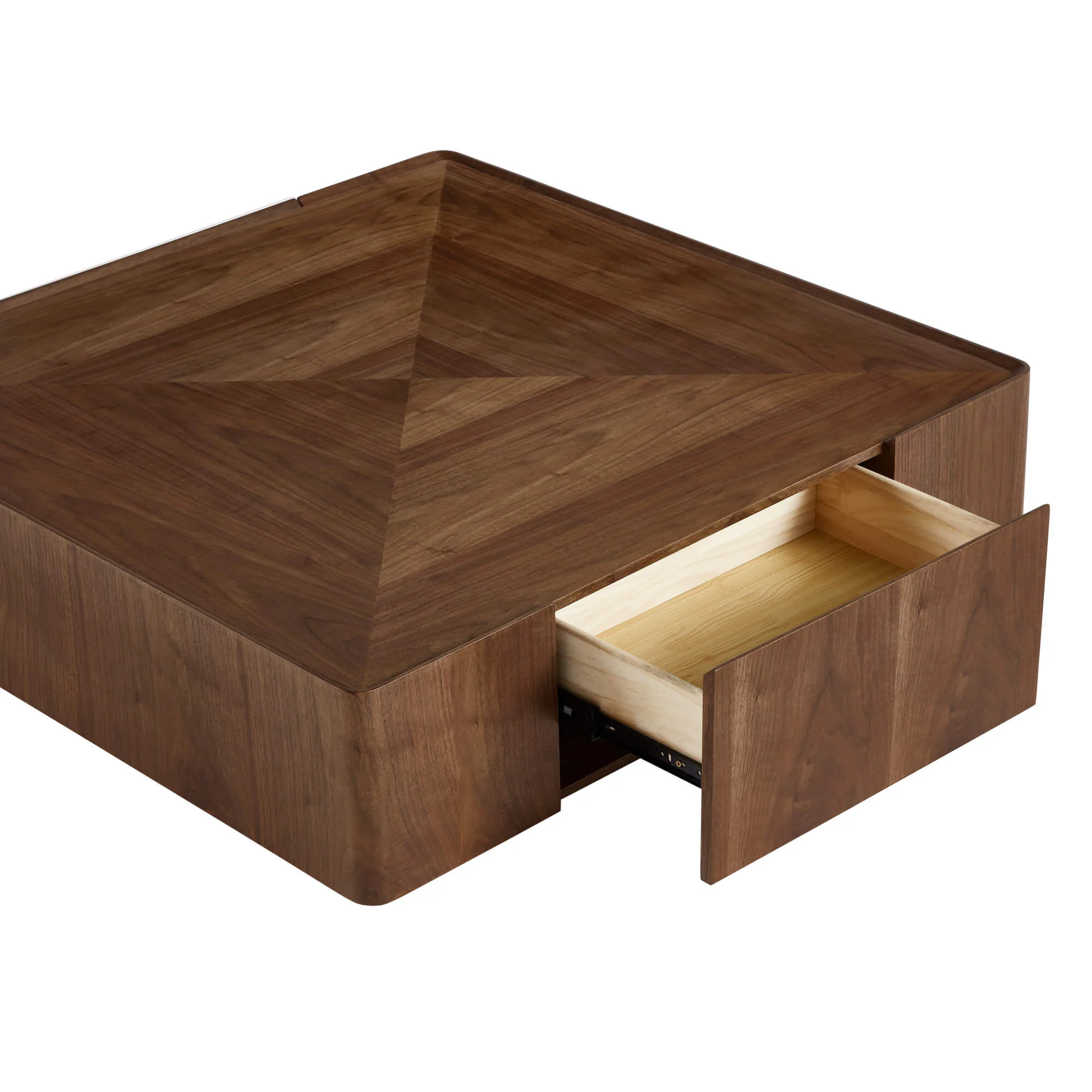 Vanessa Cube Solid Wood Storage Coffee Table with Two Drawers - Image 10