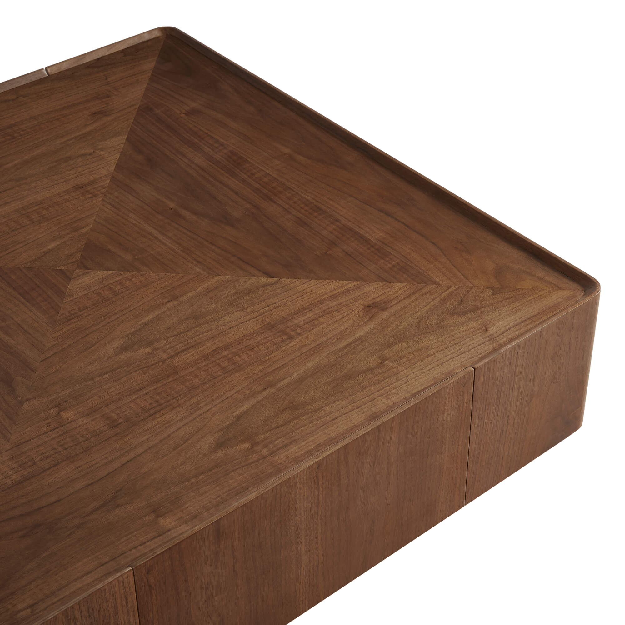 Vanessa Cube Solid Wood Storage Coffee Table with Two Drawers - Image 6