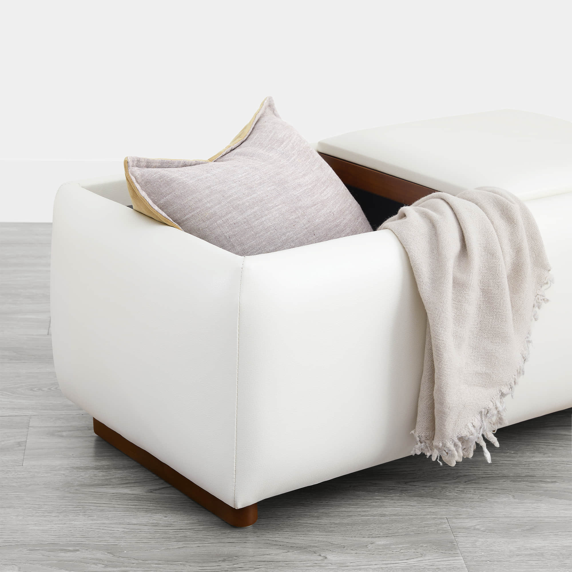 Vault Rectangle Storage Flip Ottoman - Image 15