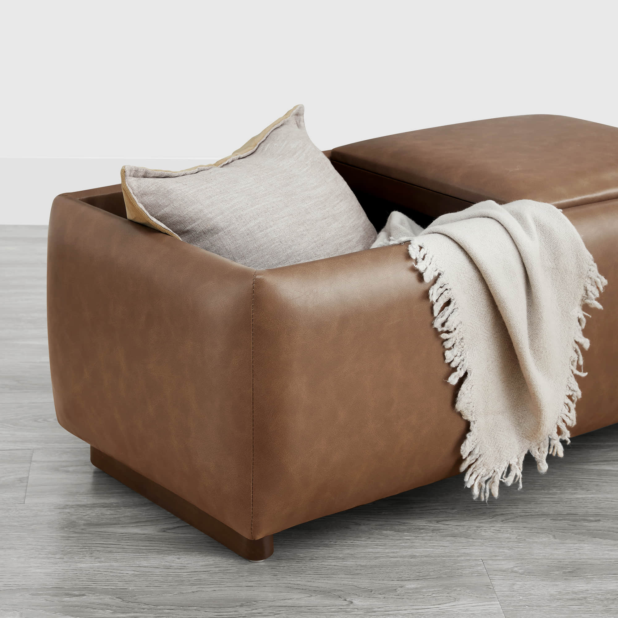 Vault Rectangle Storage Flip Ottoman - Image 20