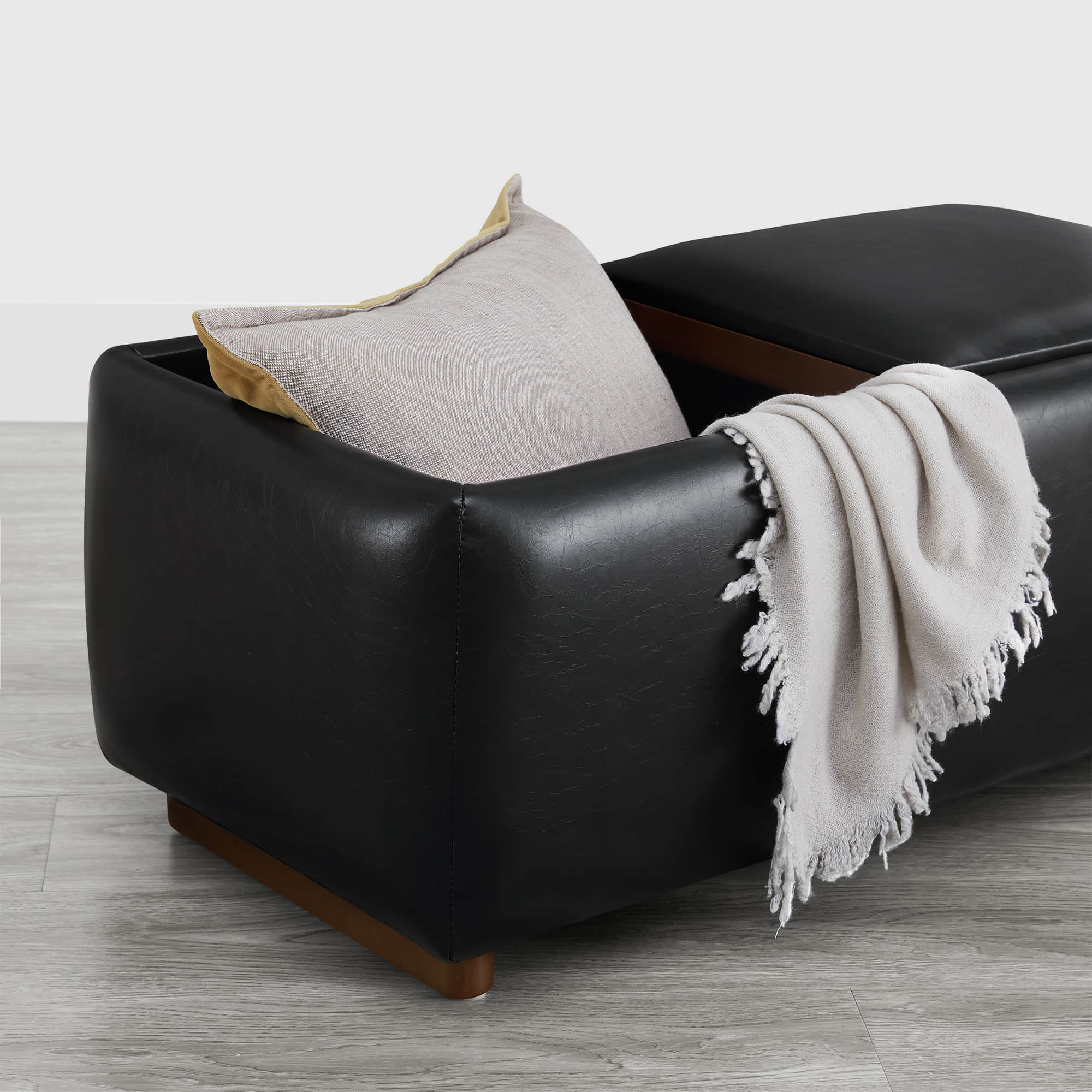 Vault Rectangle Storage Flip Ottoman - Image 25