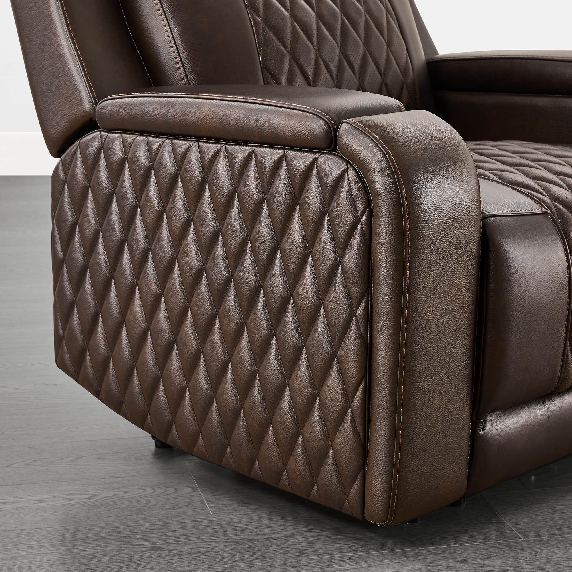 Victor Genuine Leather Power Recliner with Heat & Cooling - Image 12