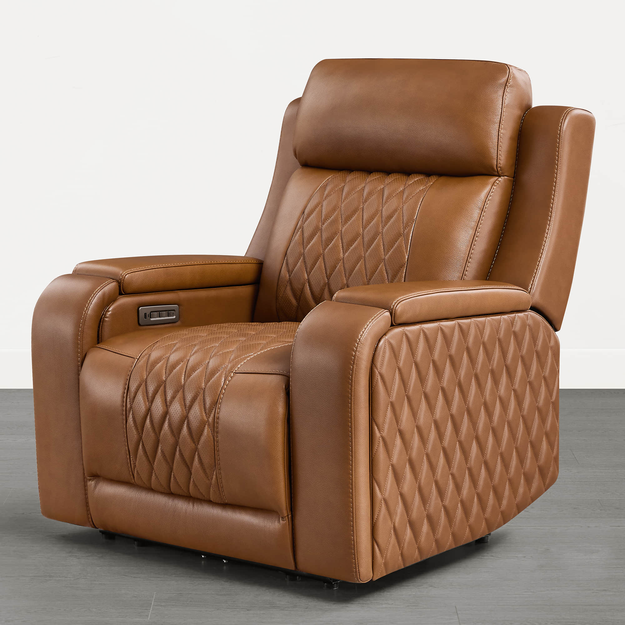 Victor Genuine Leather Power Recliner with Heat & Cooling - Image 17