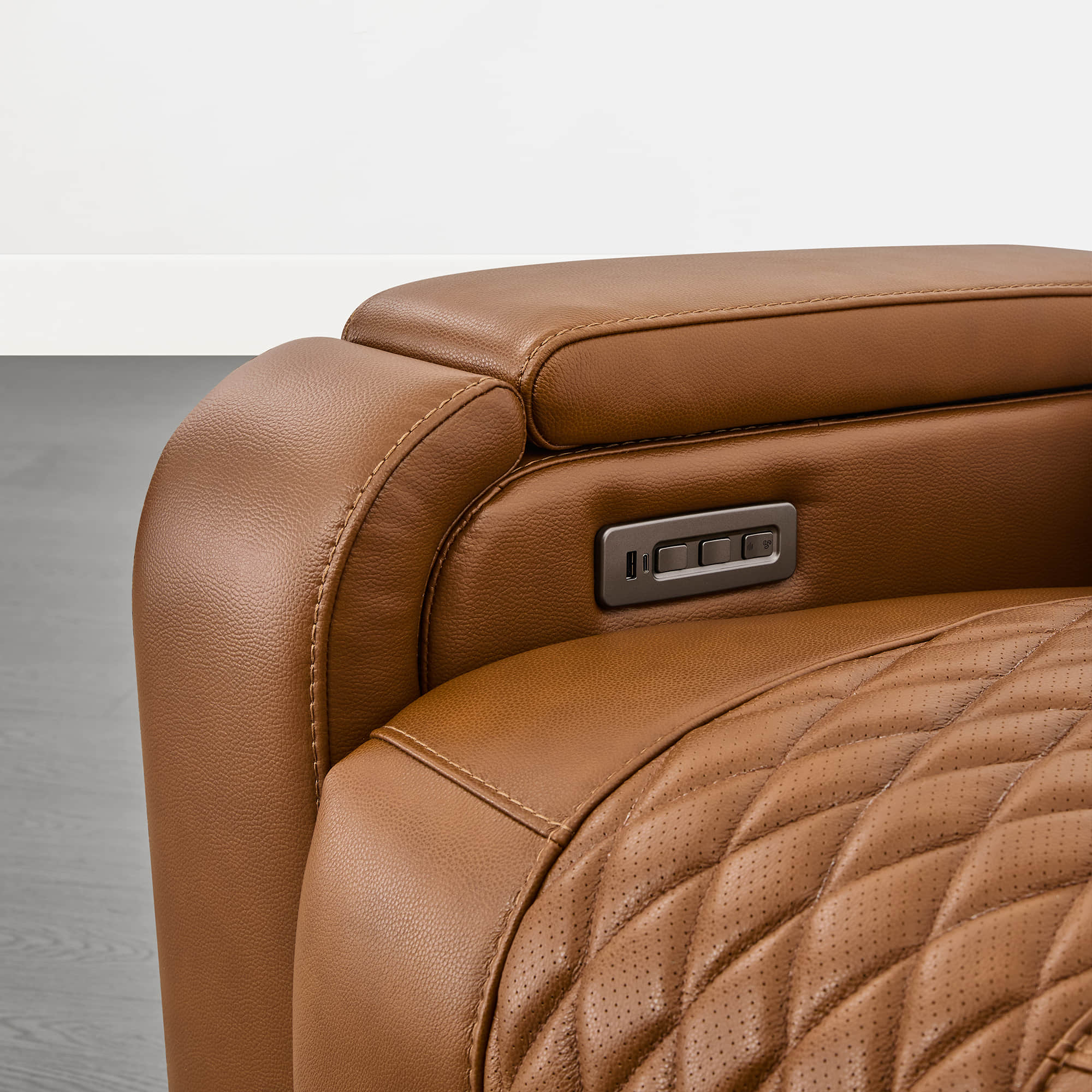 Victor Genuine Leather Power Recliner with Heat & Cooling - Image 26