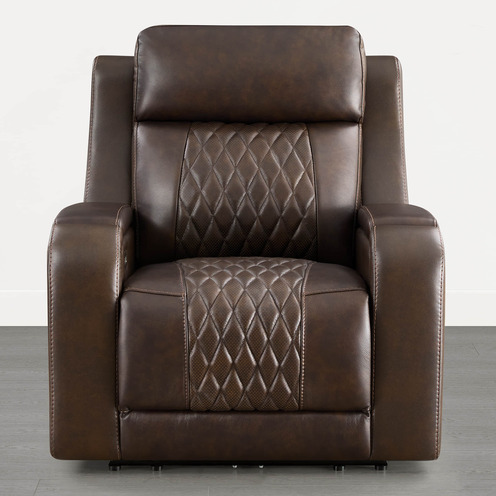 Victor Genuine Leather Power Recliner with Heat & Cooling - Image 3