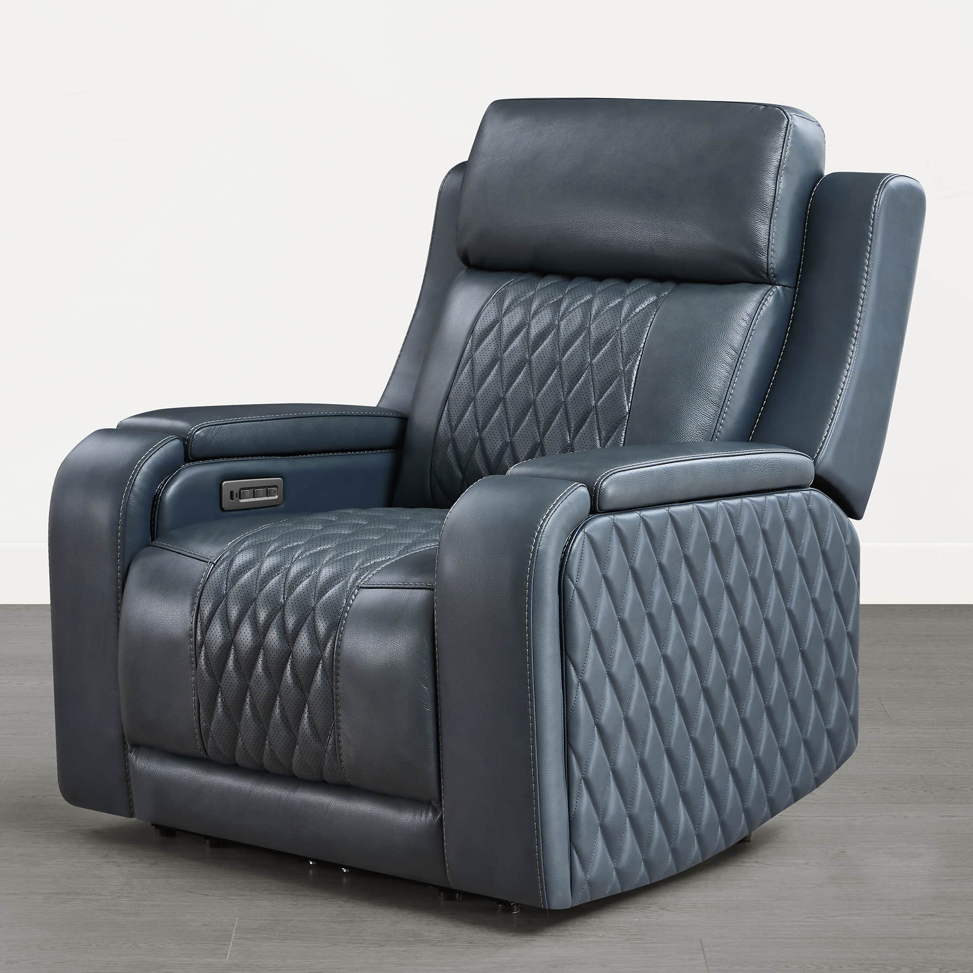 Victor Genuine Leather Power Recliner with Heat & Cooling - Image 30