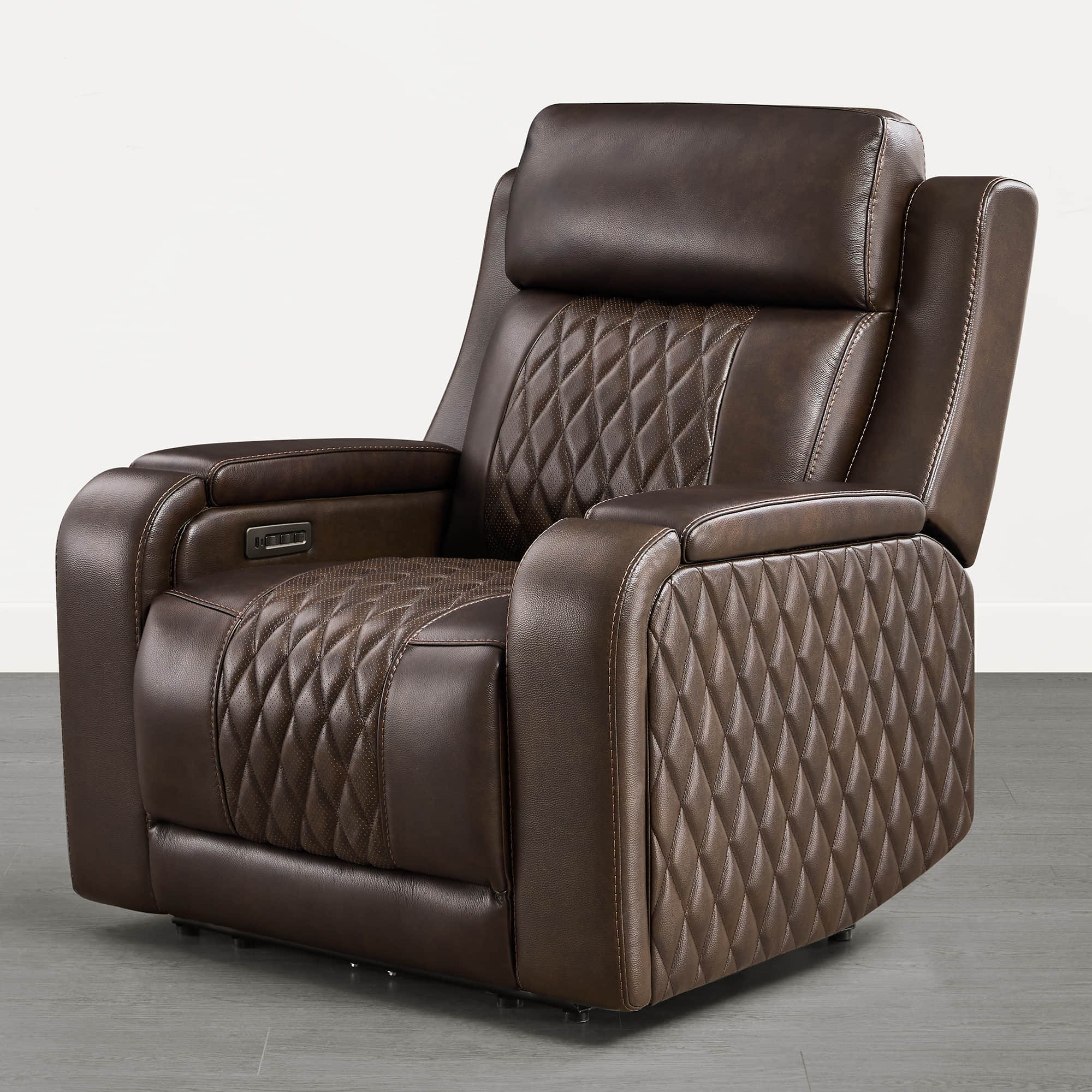 Victor Genuine Leather Power Recliner with Heat & Cooling - Image 4