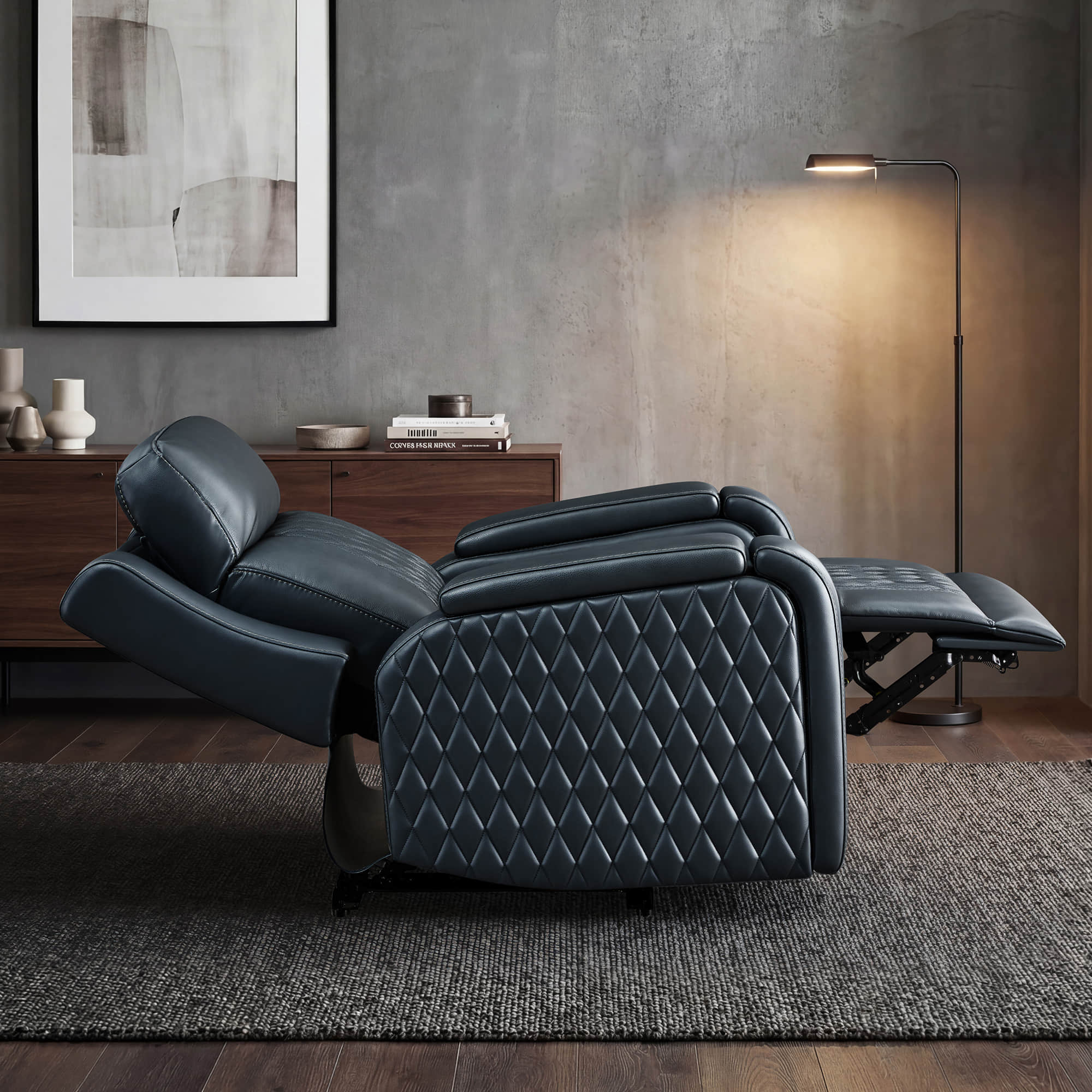 Victor Genuine Leather Power Recliner with Heat & Cooling - Image 49