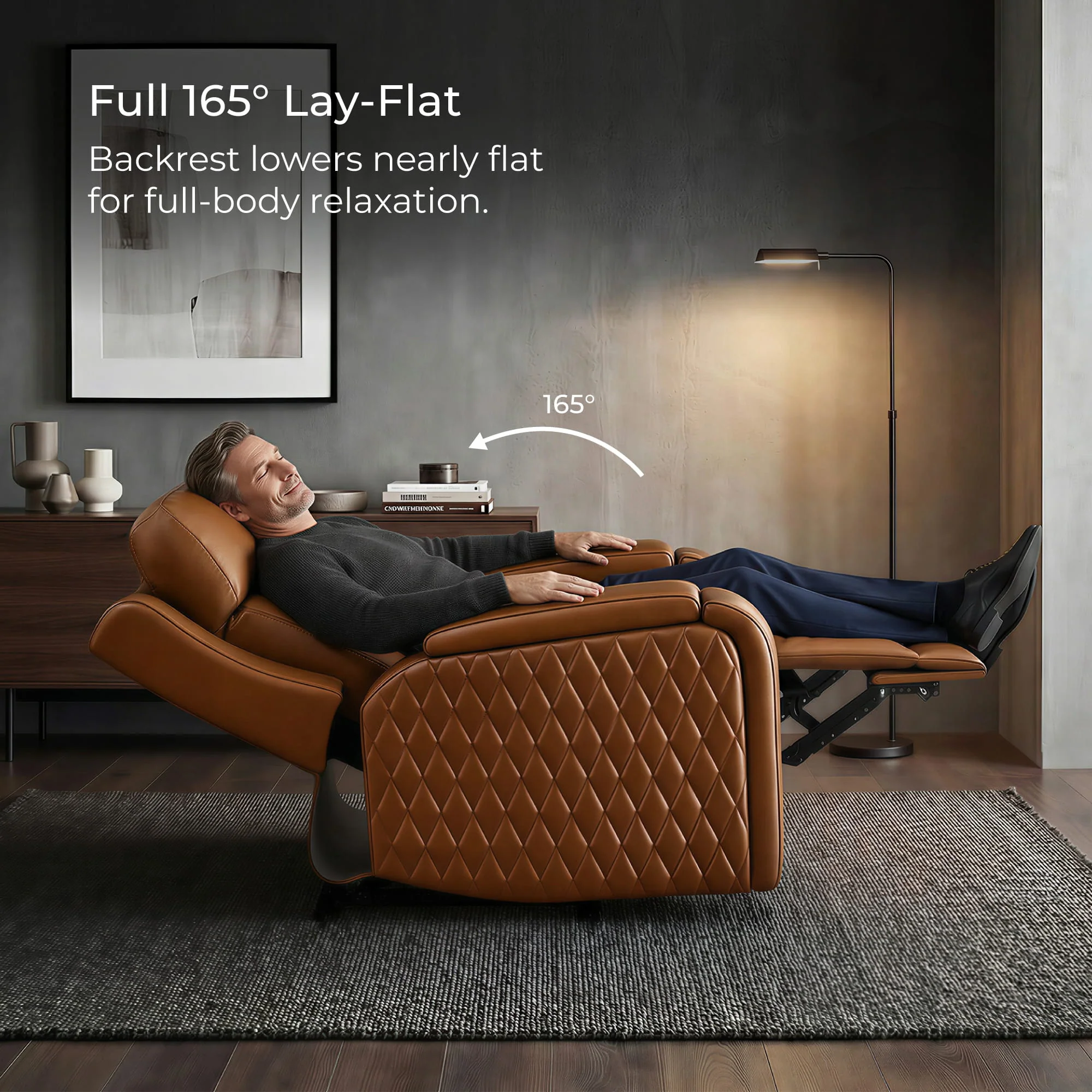 Victor Genuine Leather Power Recliner with Heat & Cooling - Image 57