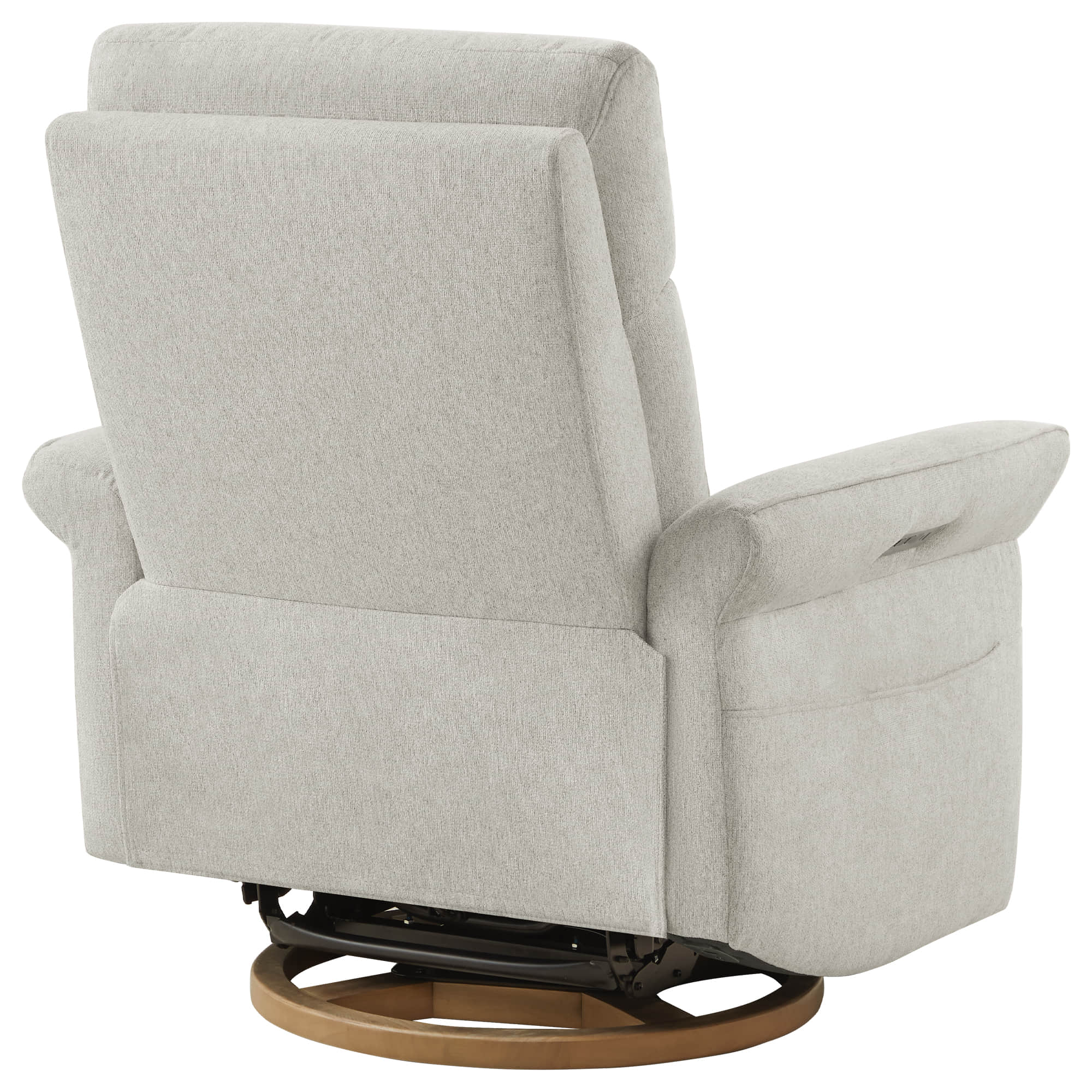 Vinca Modern Power Swivel Glider Recliner with Power Lumbar & Headrest - Image 10
